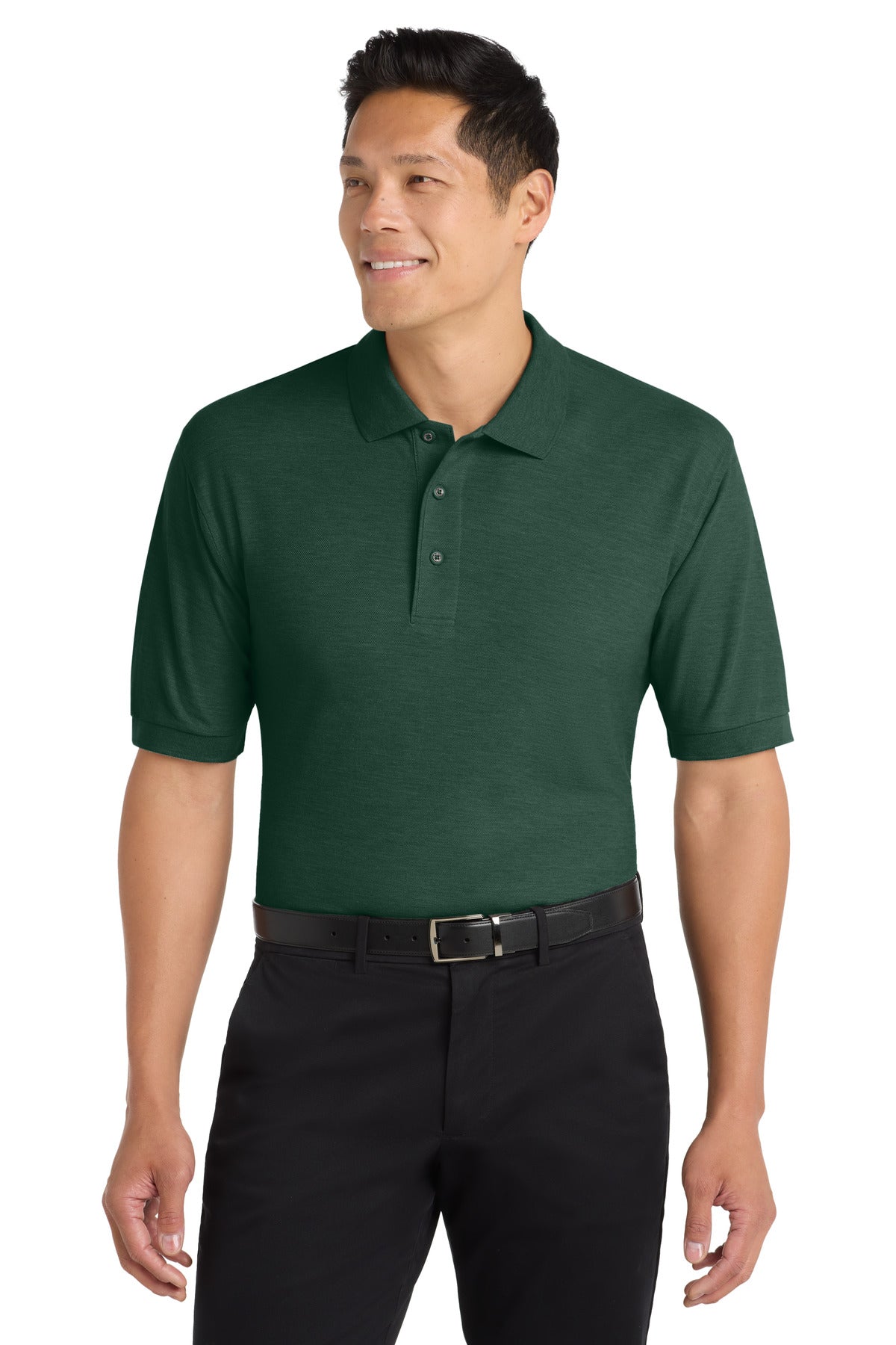 Custom Dark Green Silk Touch Polo K500, personalized by SanCanDo Swag in Argyle, TX