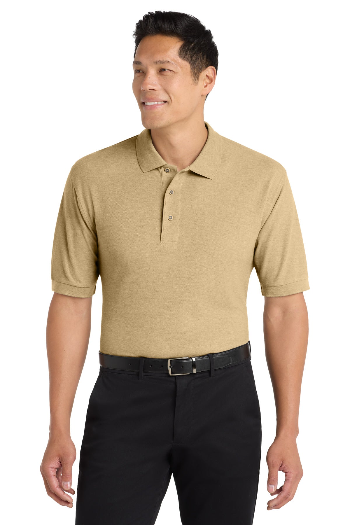 Custom Stone Extended Size Silk Touch Polo K500ES, personalized by SanCanDo Swag in Argyle, TX