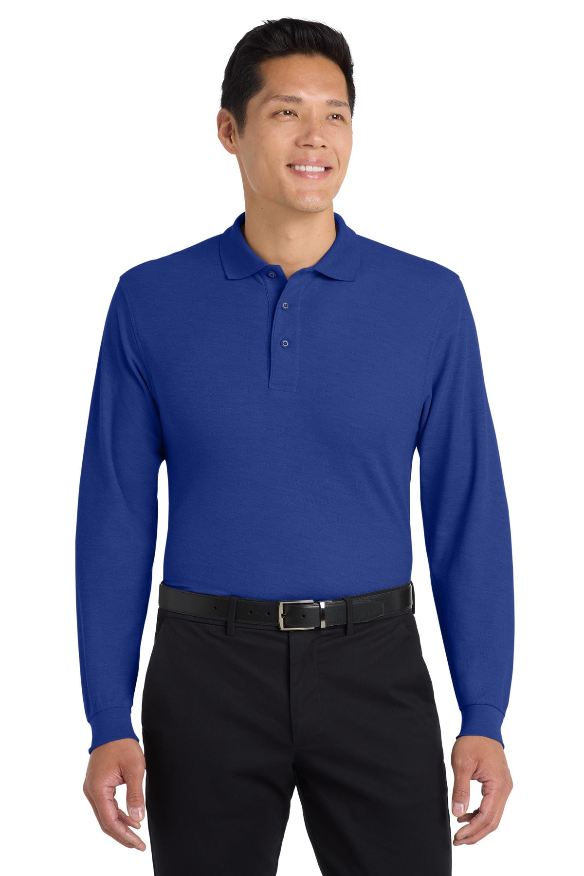 Custom Royal Silk Touch Long Sleeve Polo K500LS, personalized by SanCanDo Swag in Argyle, TX