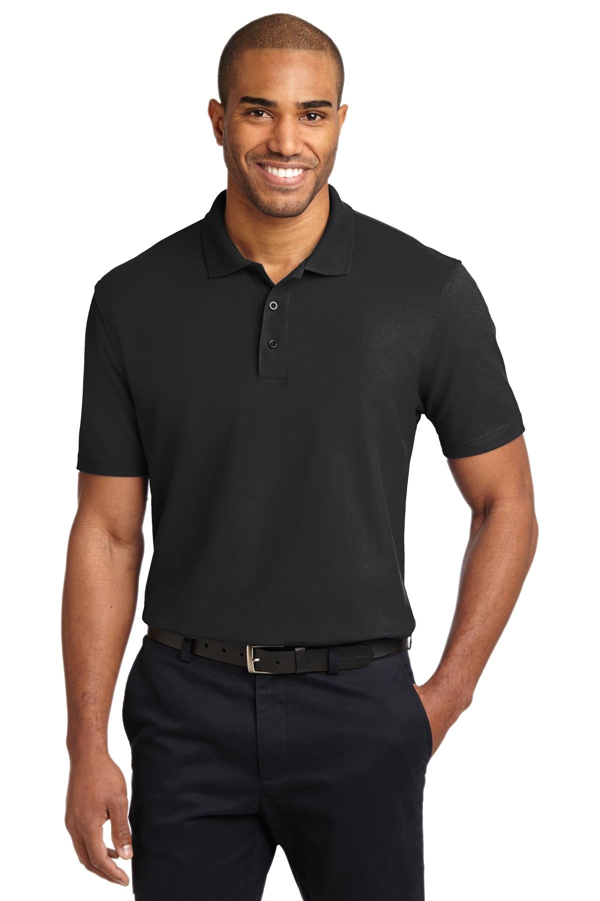 Custom Black Stain-Release Polo K510, personalized by SanCanDo Swag in Argyle, TX