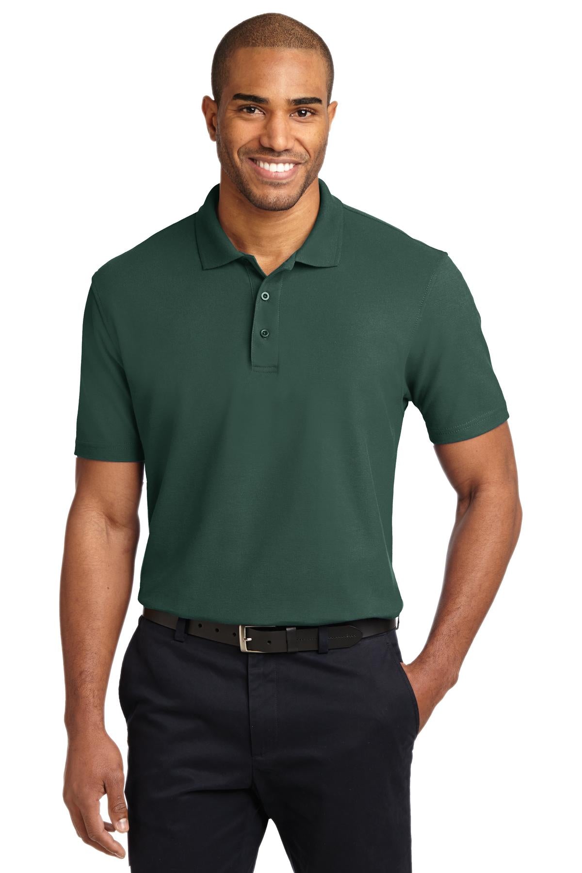 Custom Dark Green Stain-Release Polo K510, personalized by SanCanDo Swag in Argyle, TX