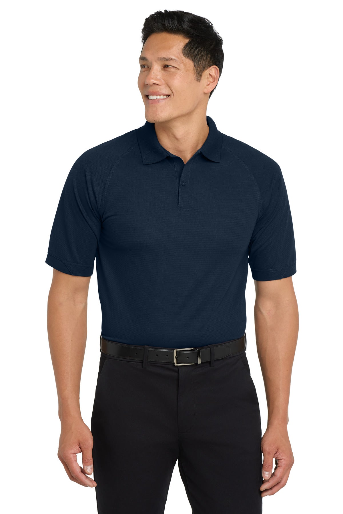 Custom Navy Dry Zone Ottoman Polo K525, personalized by SanCanDo Swag in Argyle, TX