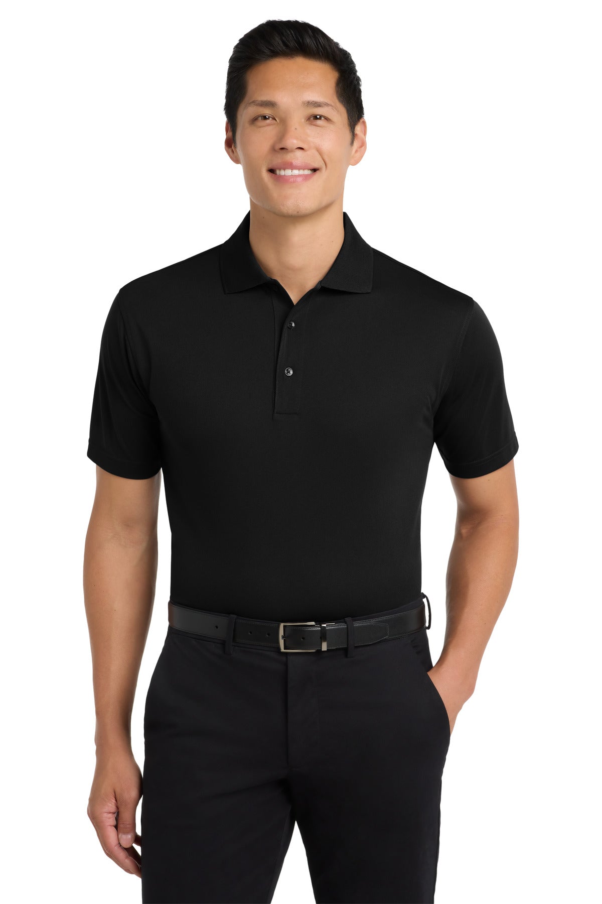 Custom Black Tech Pique Polo K527, personalized by SanCanDo Swag in Argyle, TX