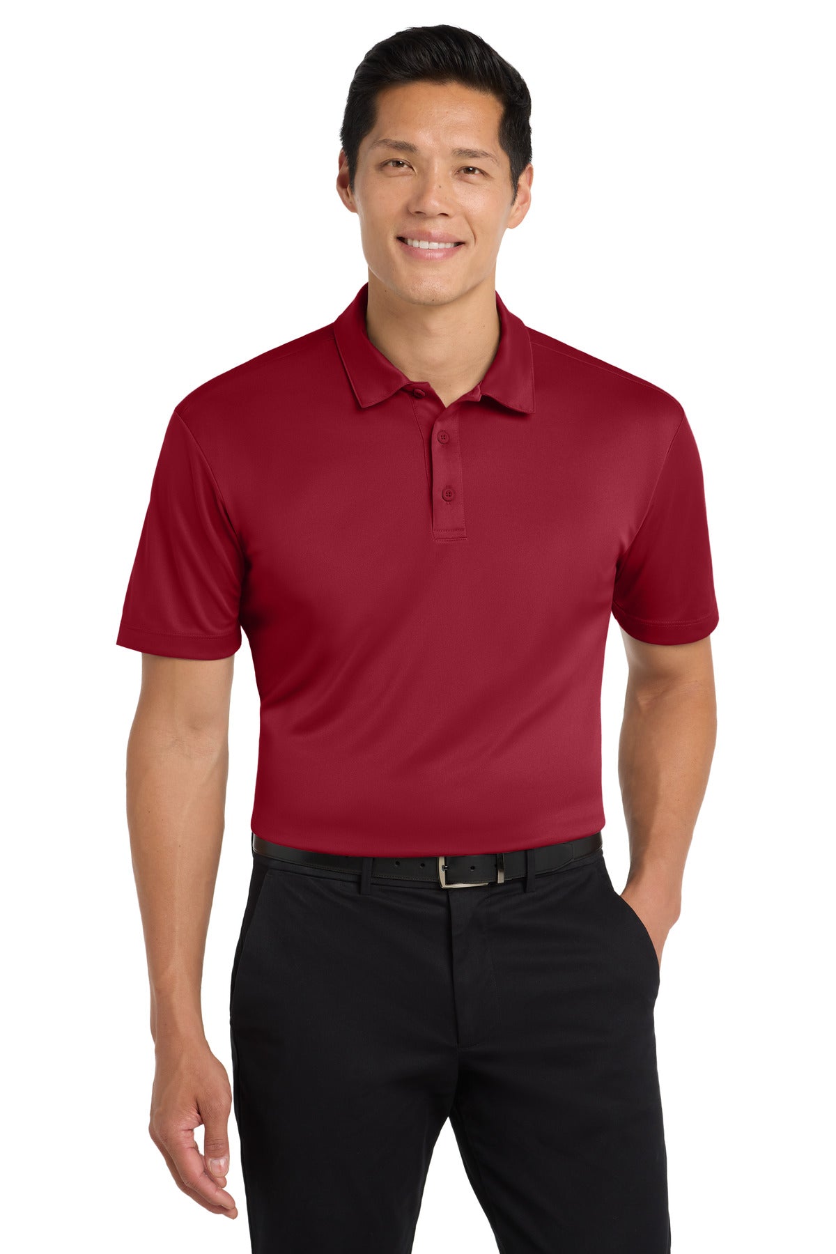 Custom Red Silk Touch Performance Polo K540, personalized by SanCanDo Swag in Argyle, TX