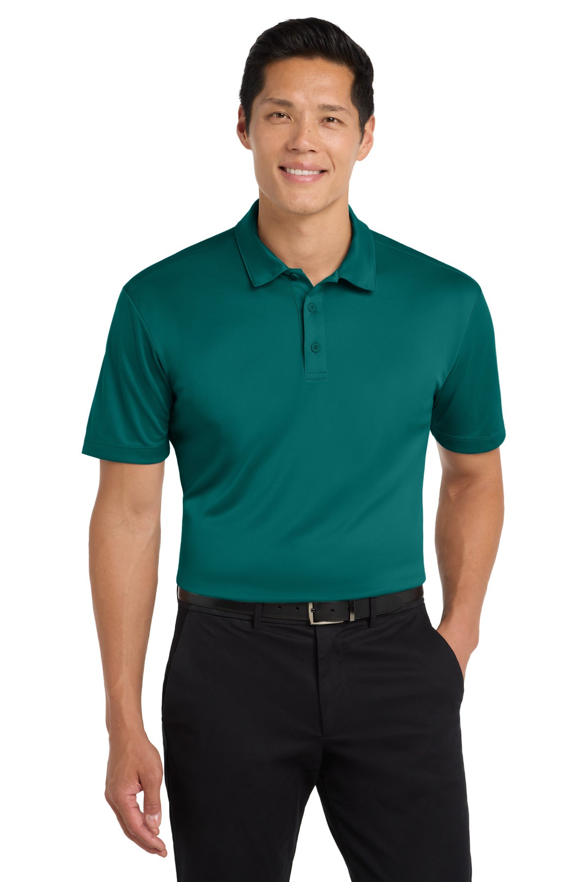 Custom Teal Green Silk Touch Performance Polo K540, personalized by SanCanDo Swag in Argyle, TX