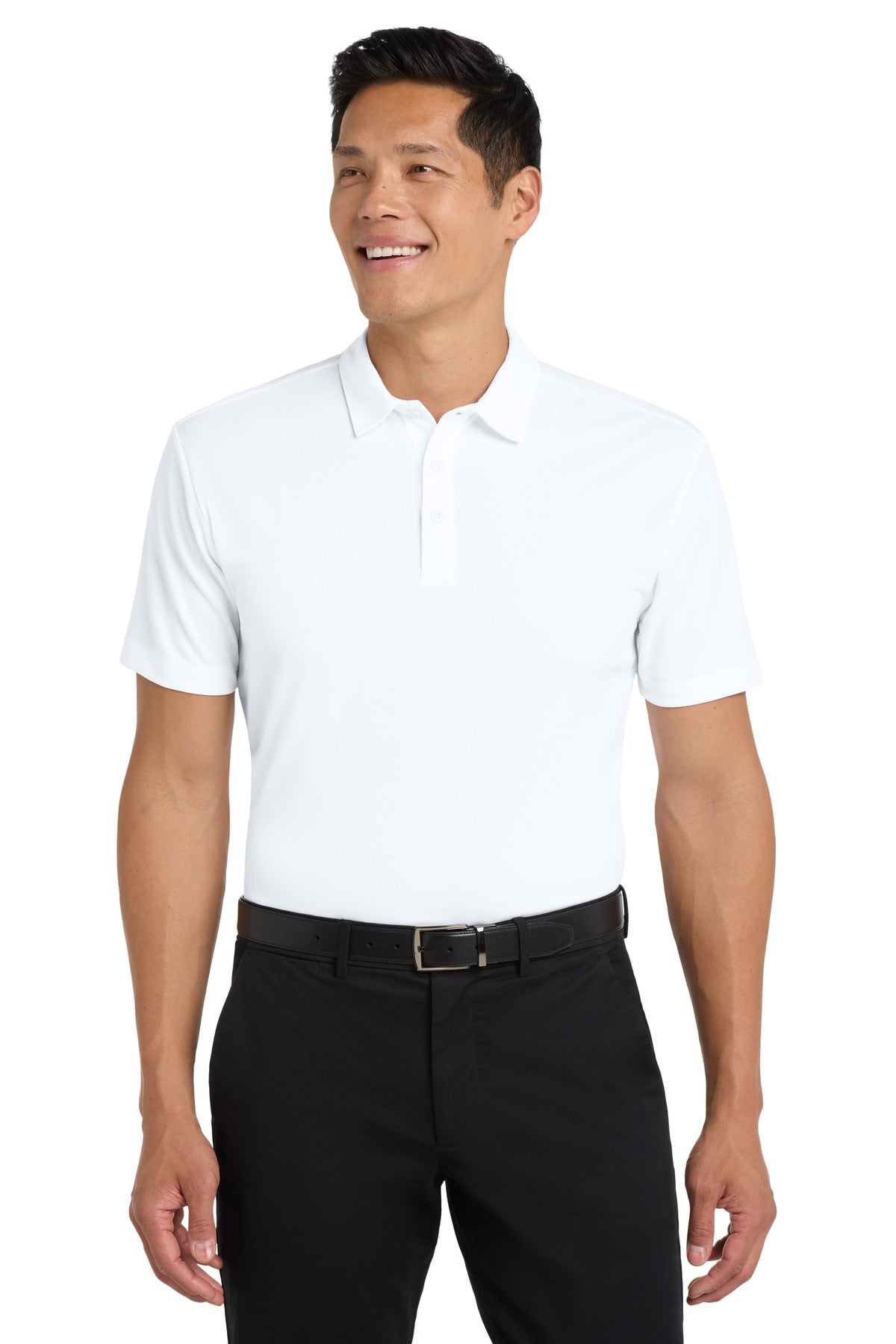 Custom White Silk Touch Performance Polo K540, personalized by SanCanDo Swag in Argyle, TX