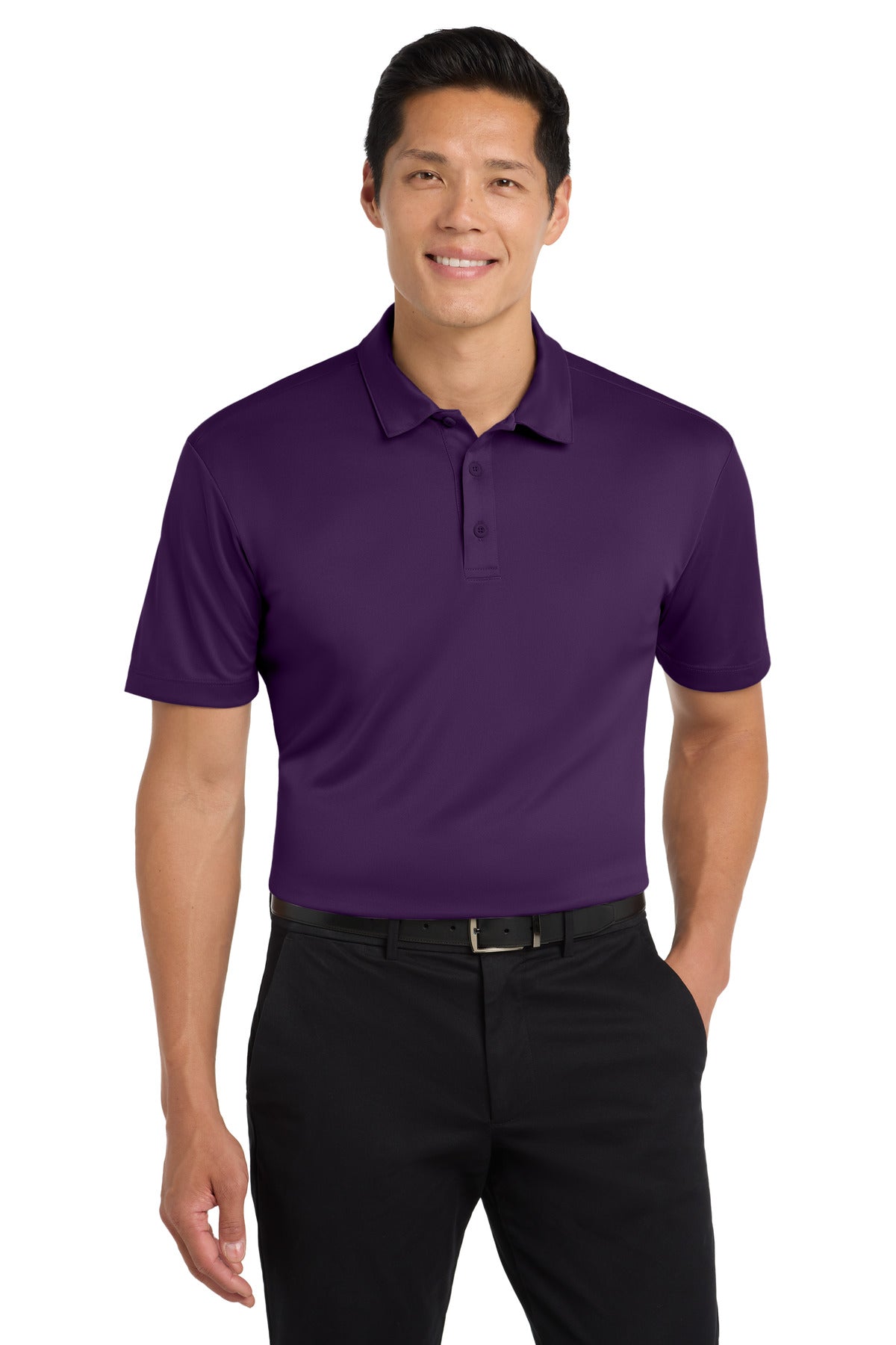 Custom Bright Purple Silk Touch Performance Polo K540, personalized by SanCanDo Swag in Argyle, TX
