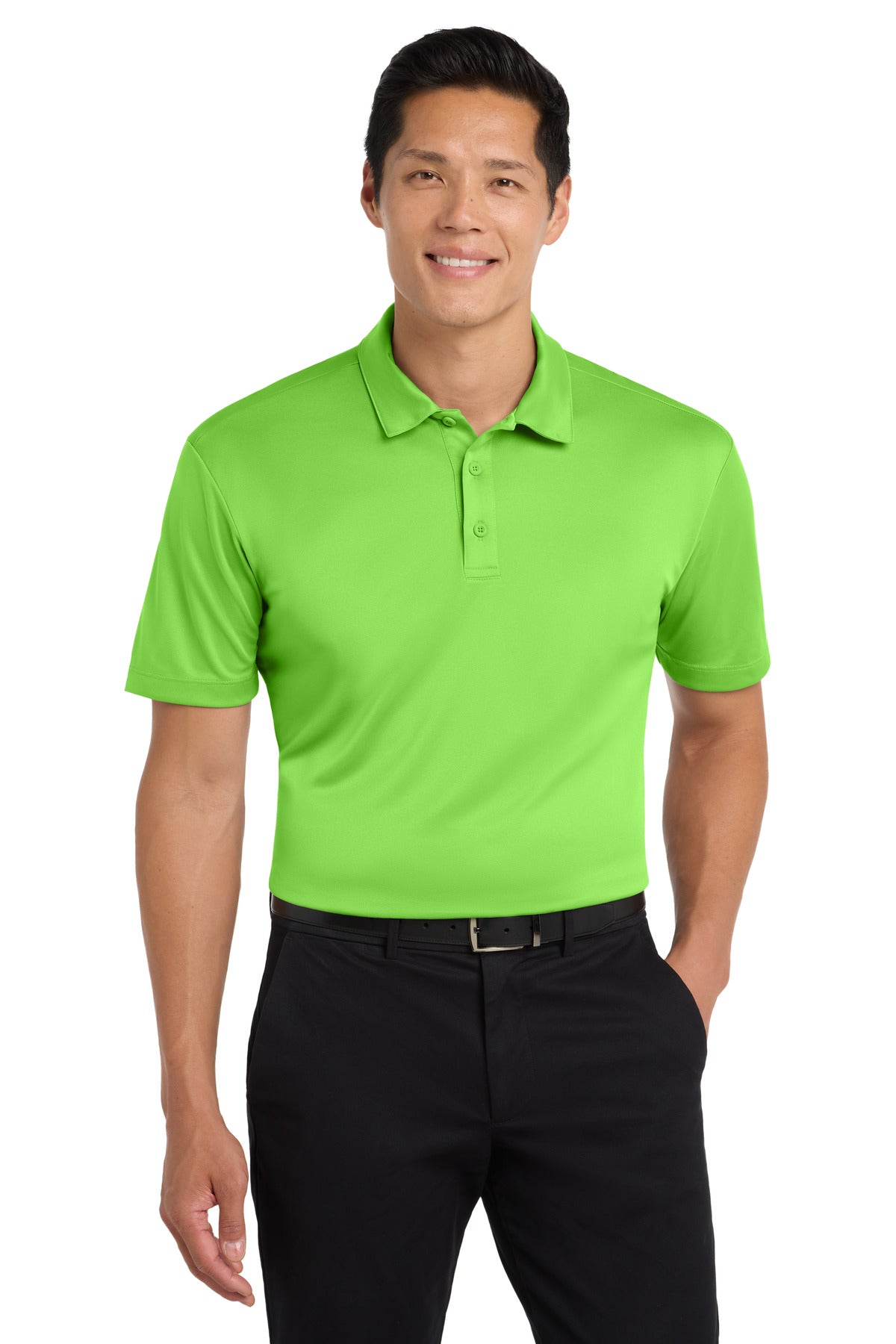 Custom Lime Silk Touch Performance Polo K540, personalized by SanCanDo Swag in Argyle, TX