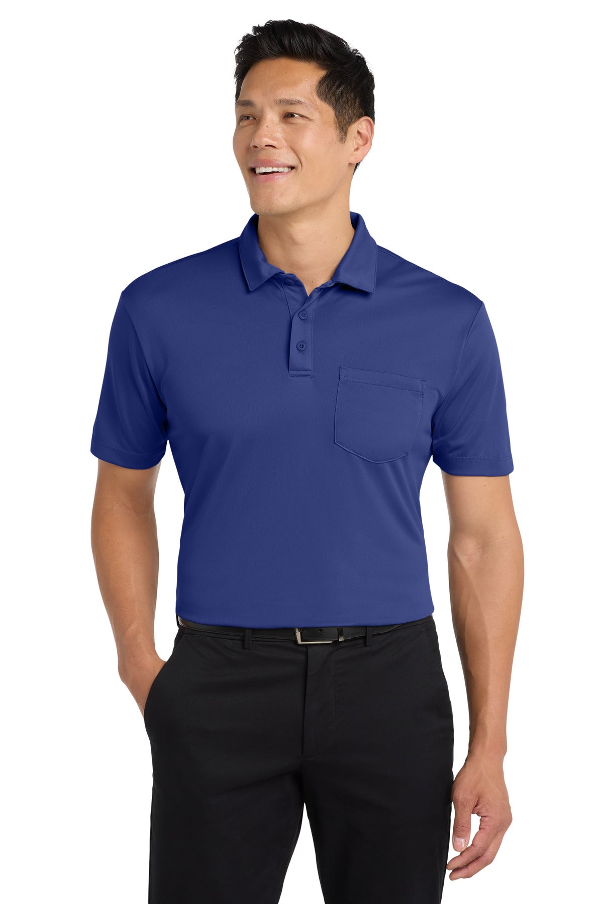 Custom Royal Silk Touch Performance Pocket Polo K540P, personalized by SanCanDo Swag in Argyle, TX