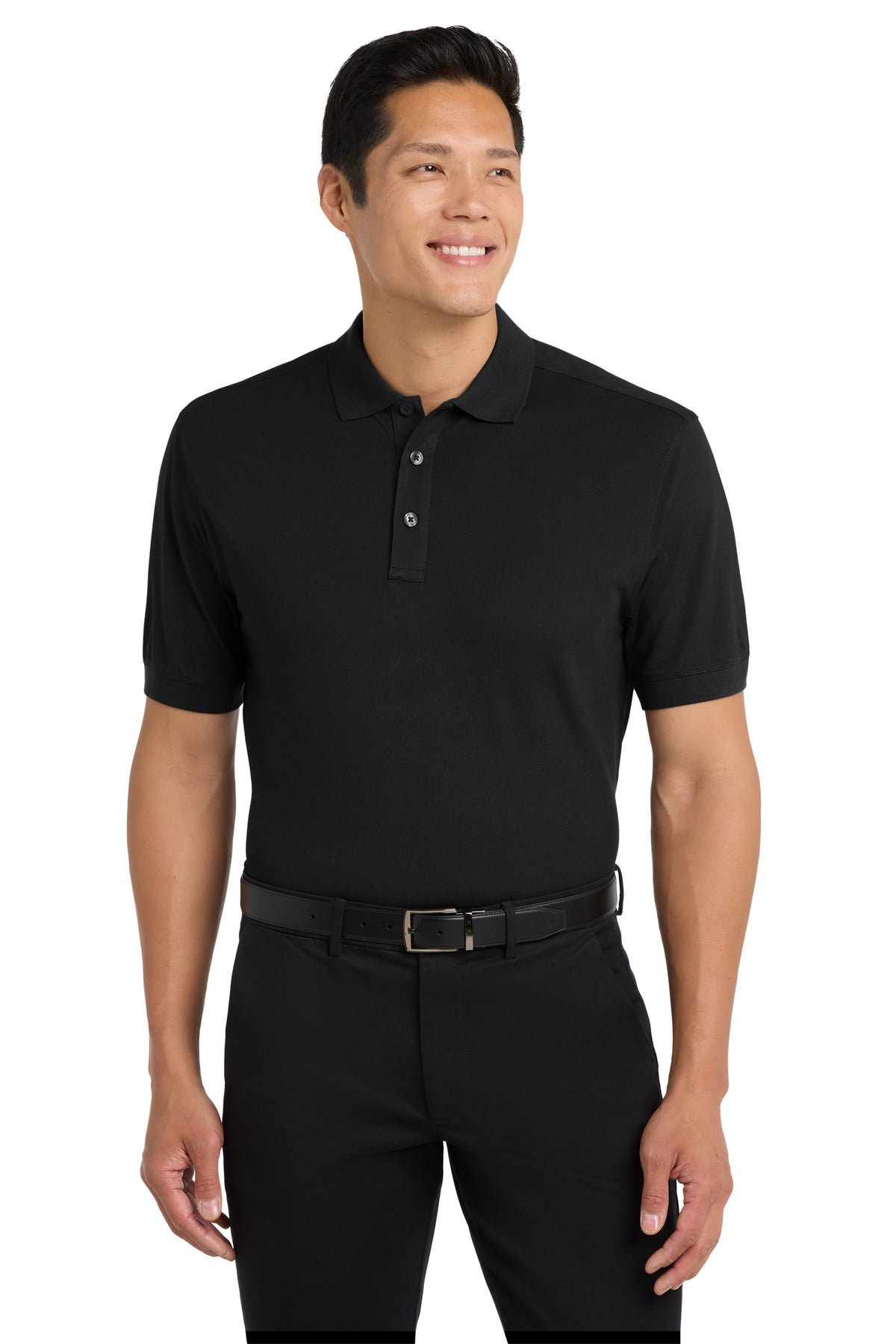Custom Black Stretch Pique Polo K555, personalized by SanCanDo Swag in Argyle, TX