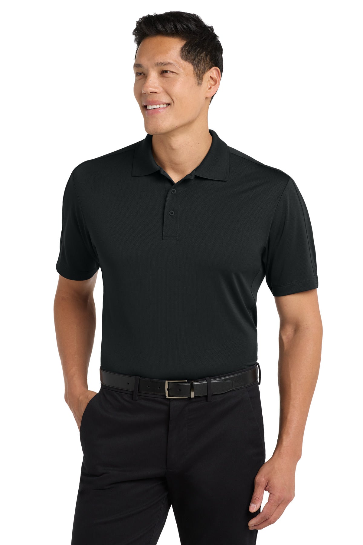 Custom Black Diamond Jacquard Polo K569, personalized by SanCanDo Swag in Argyle, TX