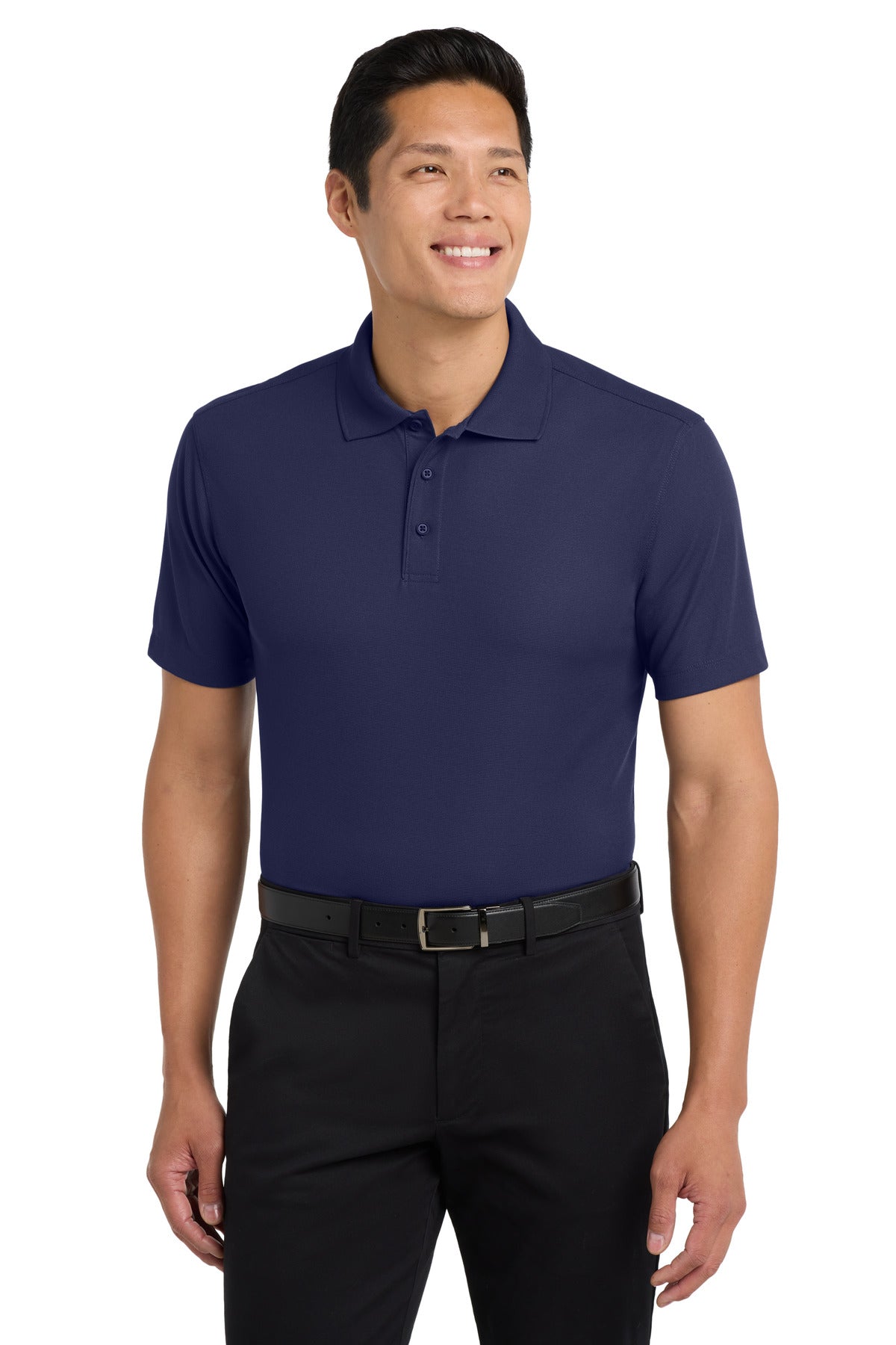 Custom True Navy Dry Zone Grid Polo K572, personalized by SanCanDo Swag in Argyle, TX