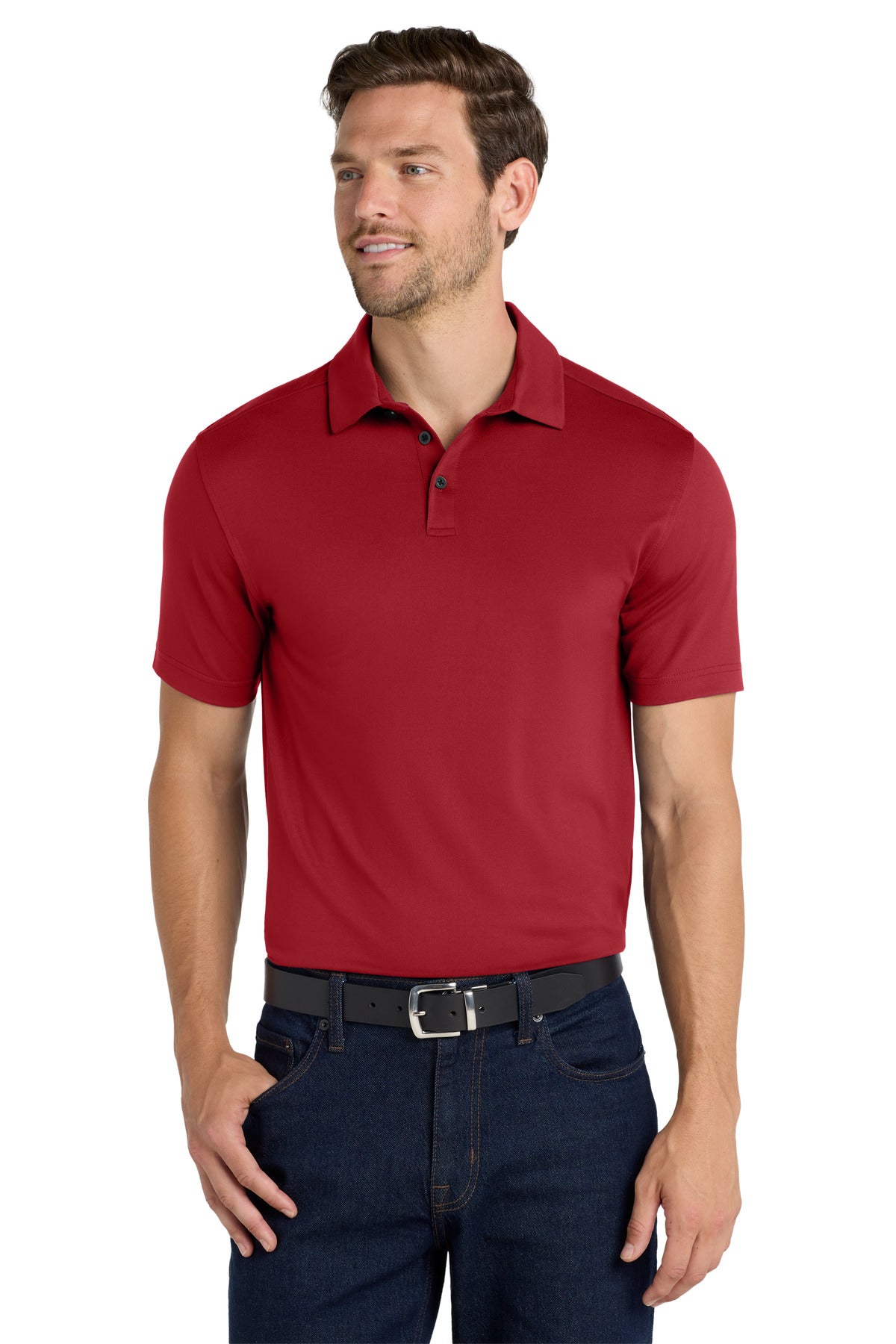 Custom Garnet City Stretch Polo K682, personalized by SanCanDo Swag in Argyle, TX