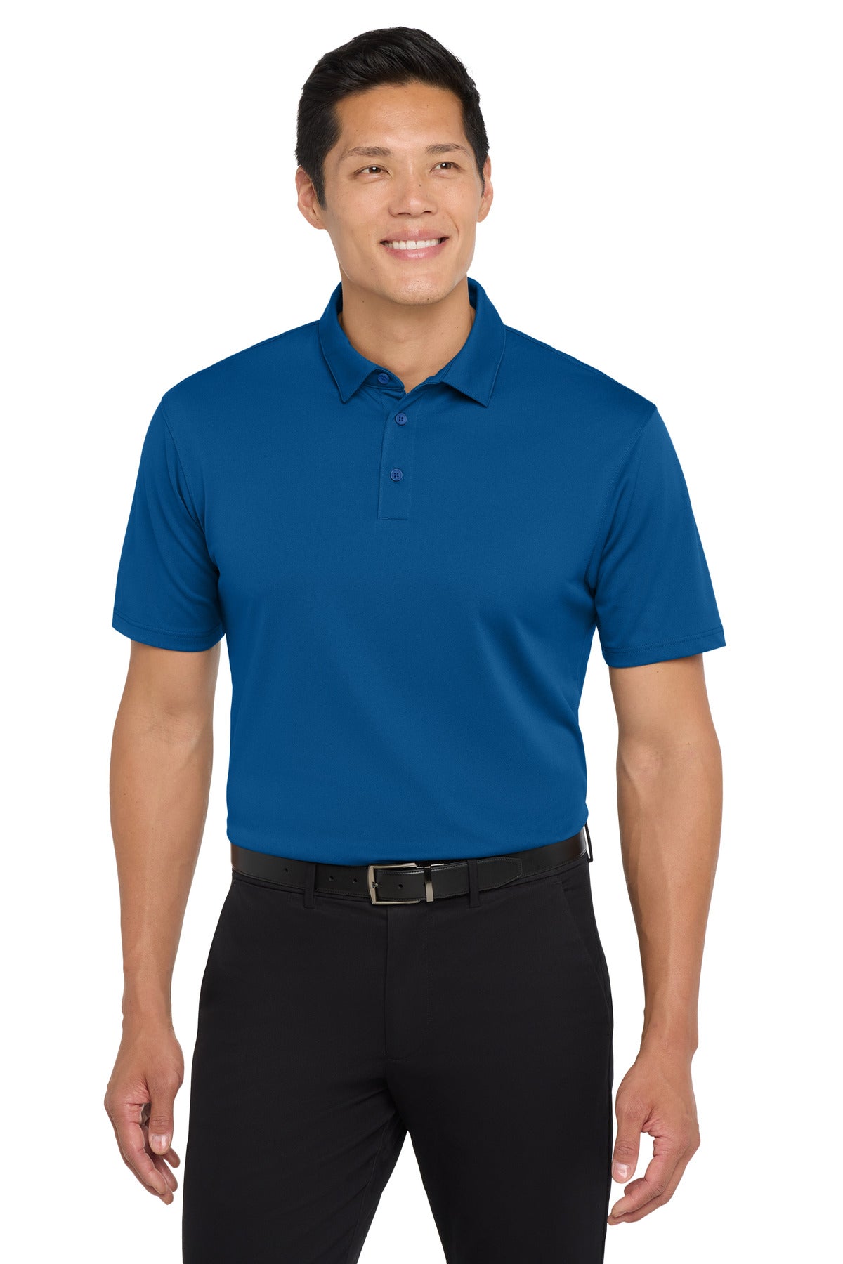 Custom True Blue UV Choice Pique Polo K750, personalized by SanCanDo Swag in Argyle, TX