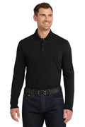 Custom Black EZCotton Long Sleeve Polo K8000LS, personalized by SanCanDo Swag in Argyle, TX