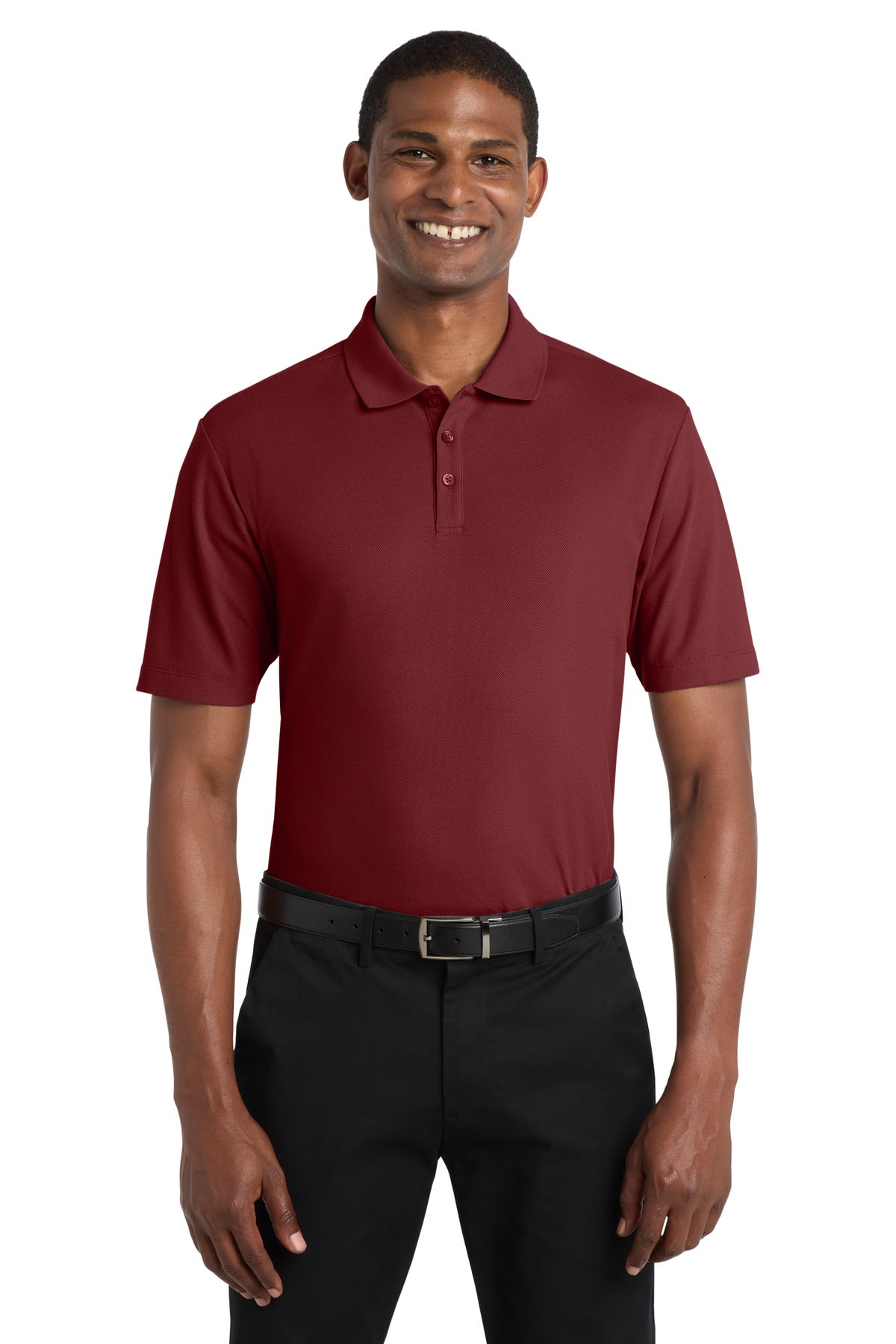 Custom Burgundy SuperPro React Polo K810, personalized by SanCanDo Swag in Argyle, TX