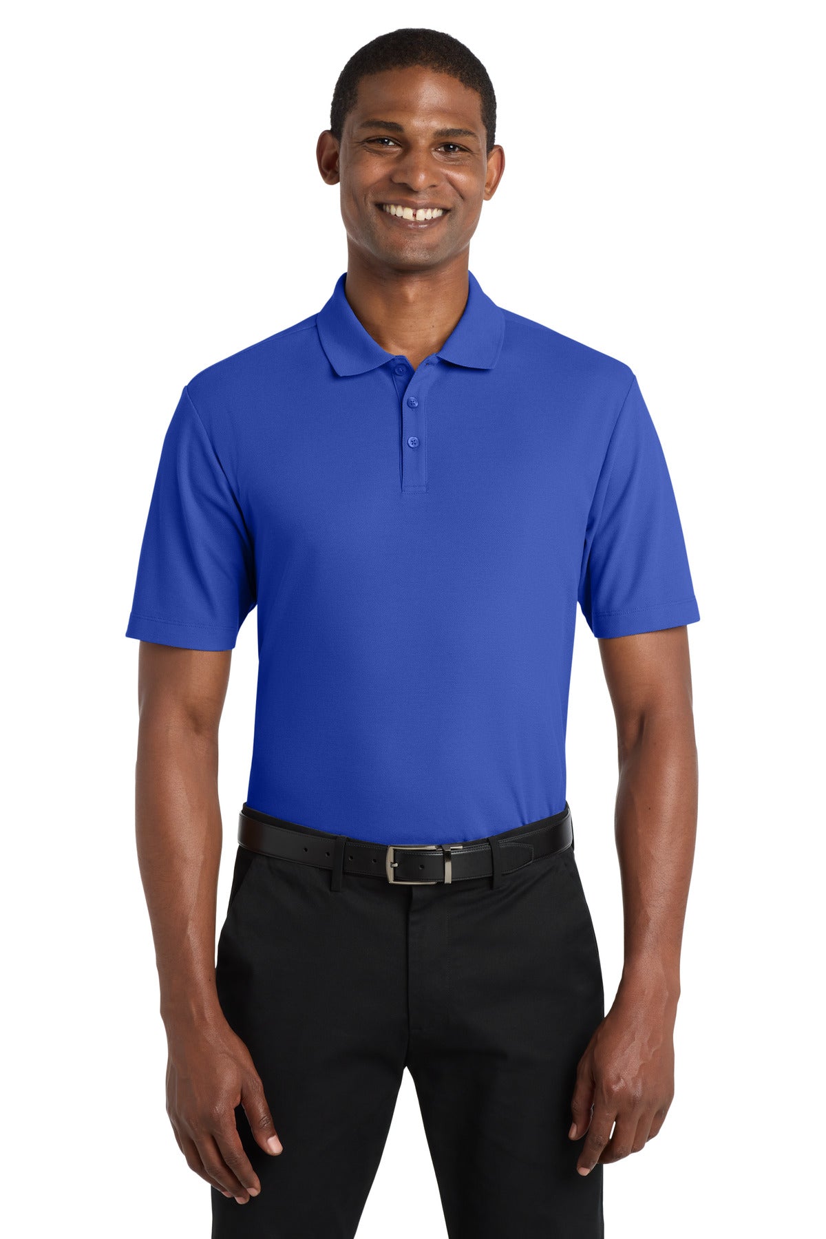 Custom True Royal SuperPro React Polo K810, personalized by SanCanDo Swag in Argyle, TX