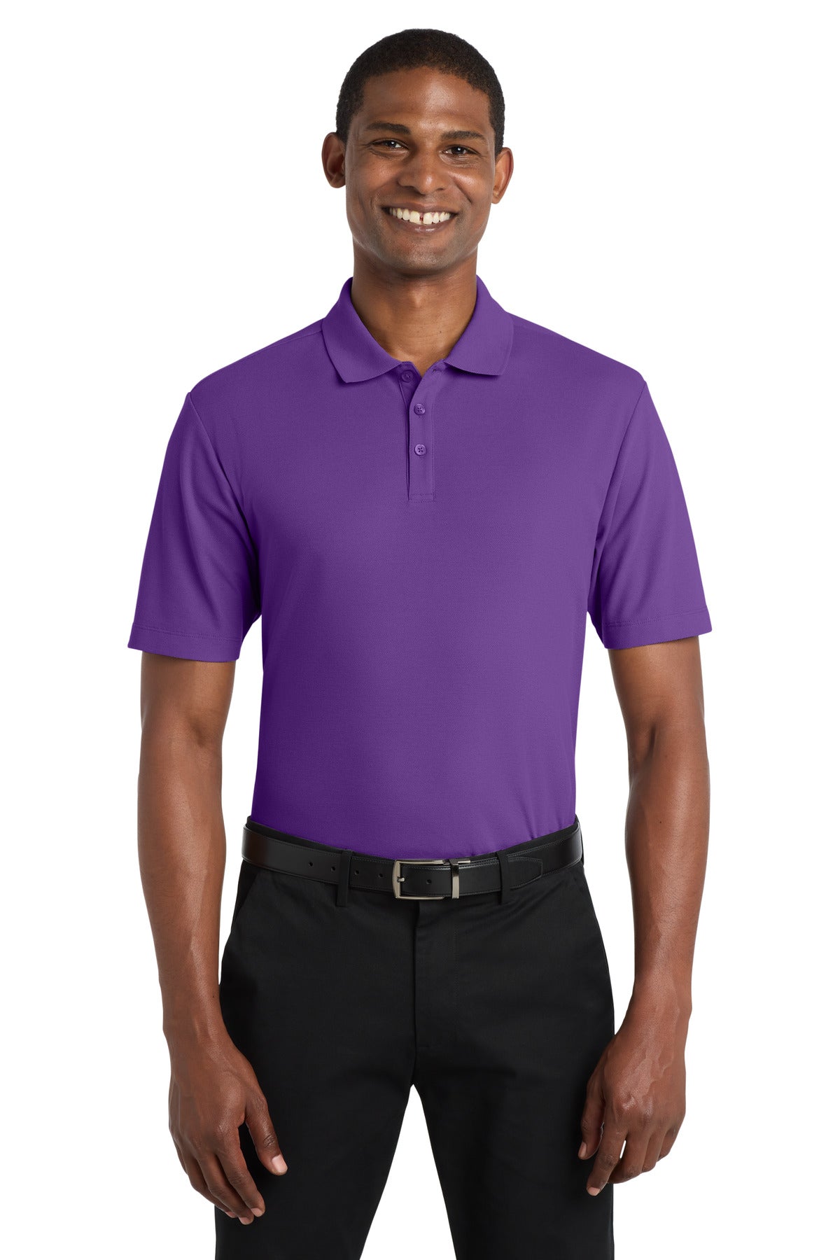 Custom Purple SuperPro React Polo K810, personalized by SanCanDo Swag in Argyle, TX