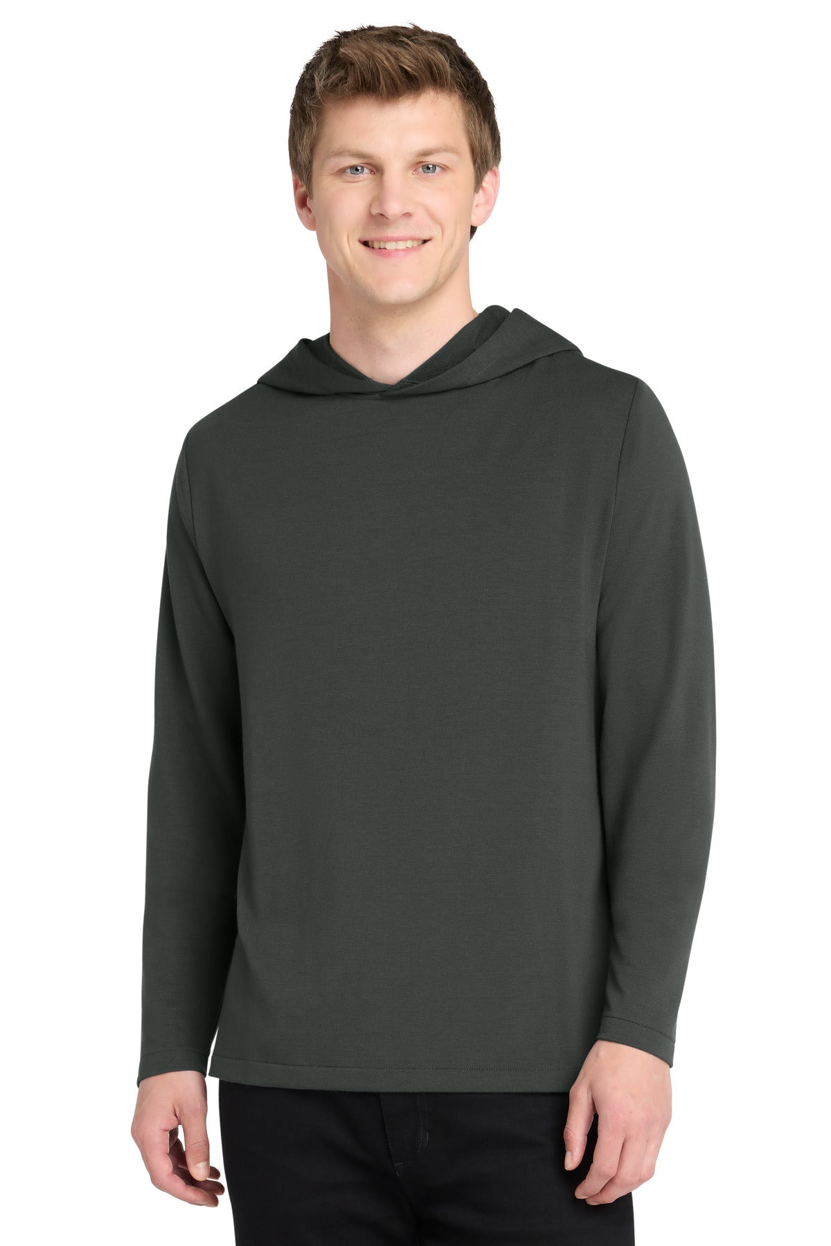 Custom Charcoal Microterry Pullover Hoodie K826, personalized by SanCanDo Swag in Argyle, TX