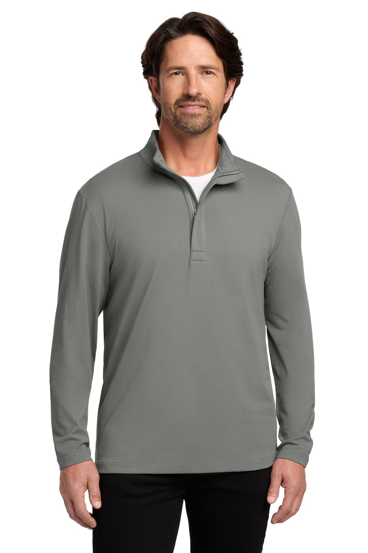 Custom Shadow Grey Fairway Stretch 1/4-Zip K829, personalized by SanCanDo Swag in Argyle, TX