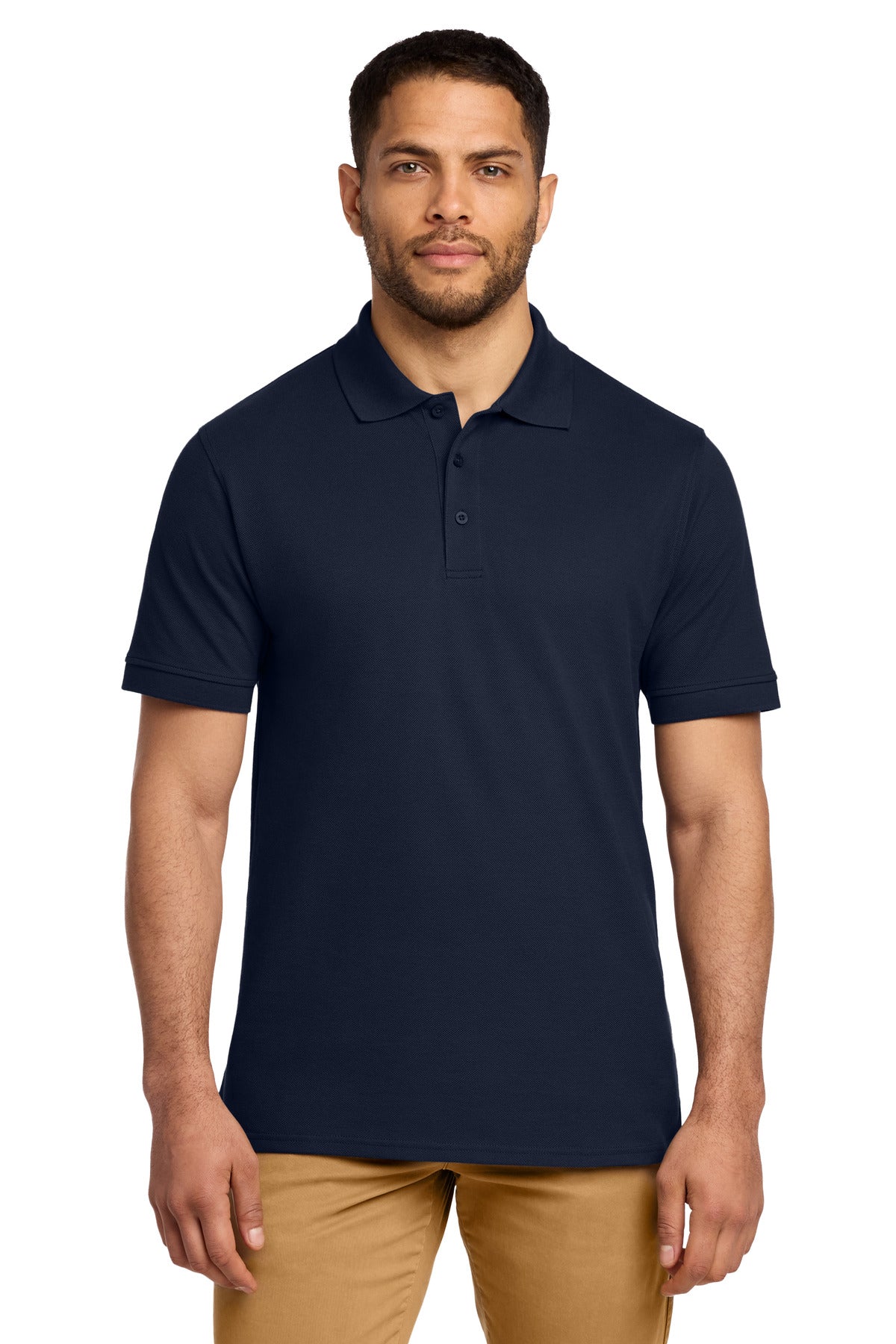 Custom Deep Navy Combed Ring Spun Pique Polo KP1500, personalized by SanCanDo Swag in Argyle, TX