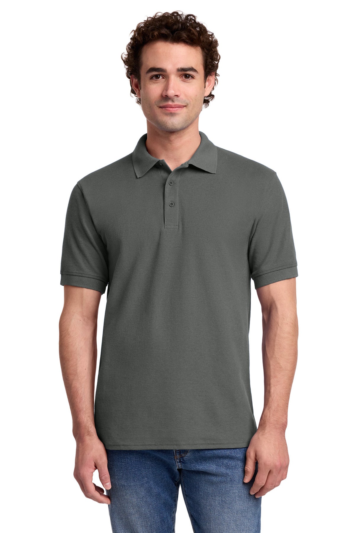 Custom Charcoal Core Blend Pique Polo KP155, personalized by SanCanDo Swag in Argyle, TX