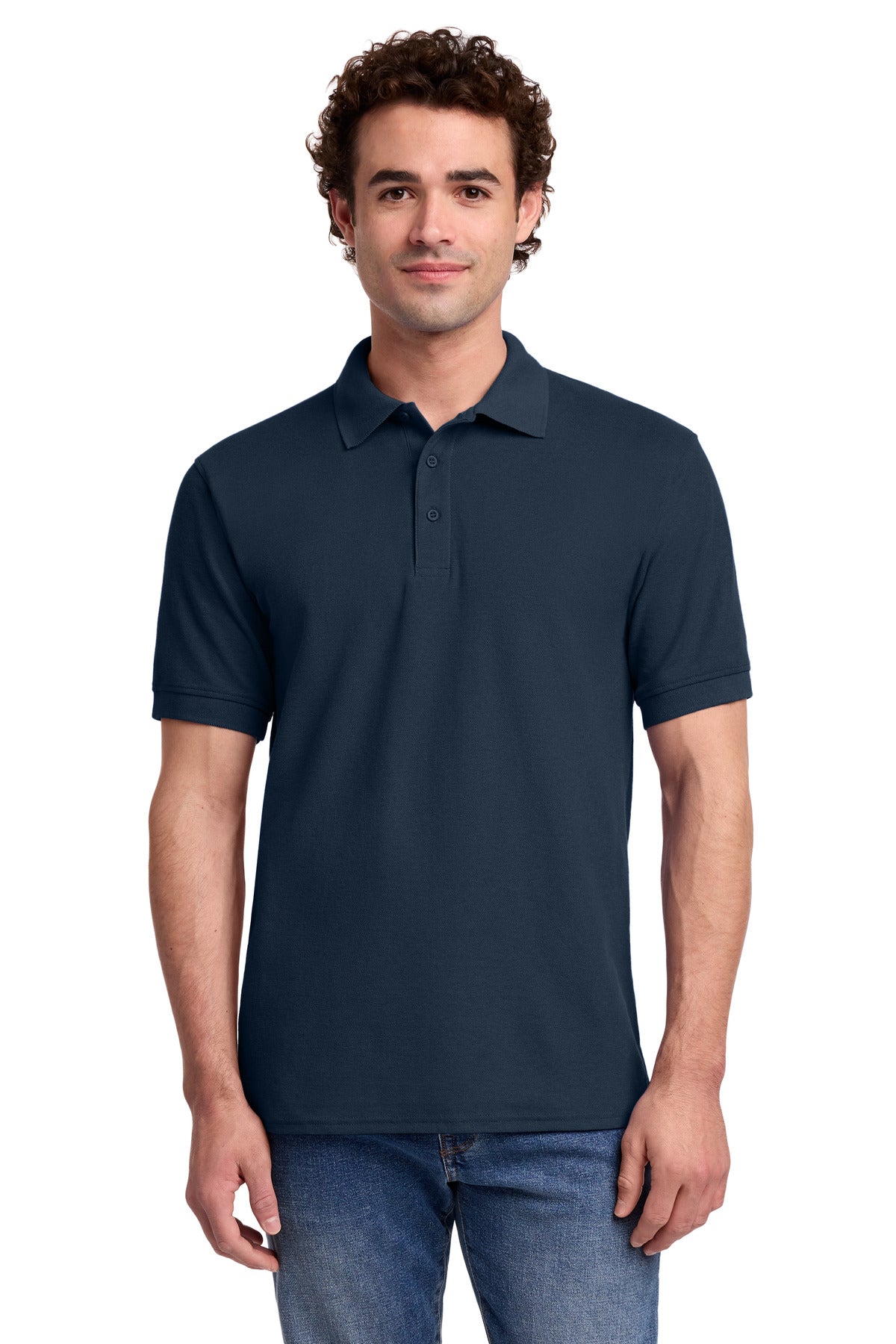 Custom Deep Navy Core Blend Pique Polo KP155, personalized by SanCanDo Swag in Argyle, TX