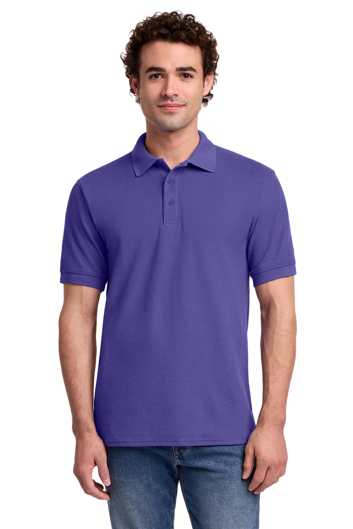 Custom Purple Core Blend Pique Polo KP155, personalized by SanCanDo Swag in Argyle, TX