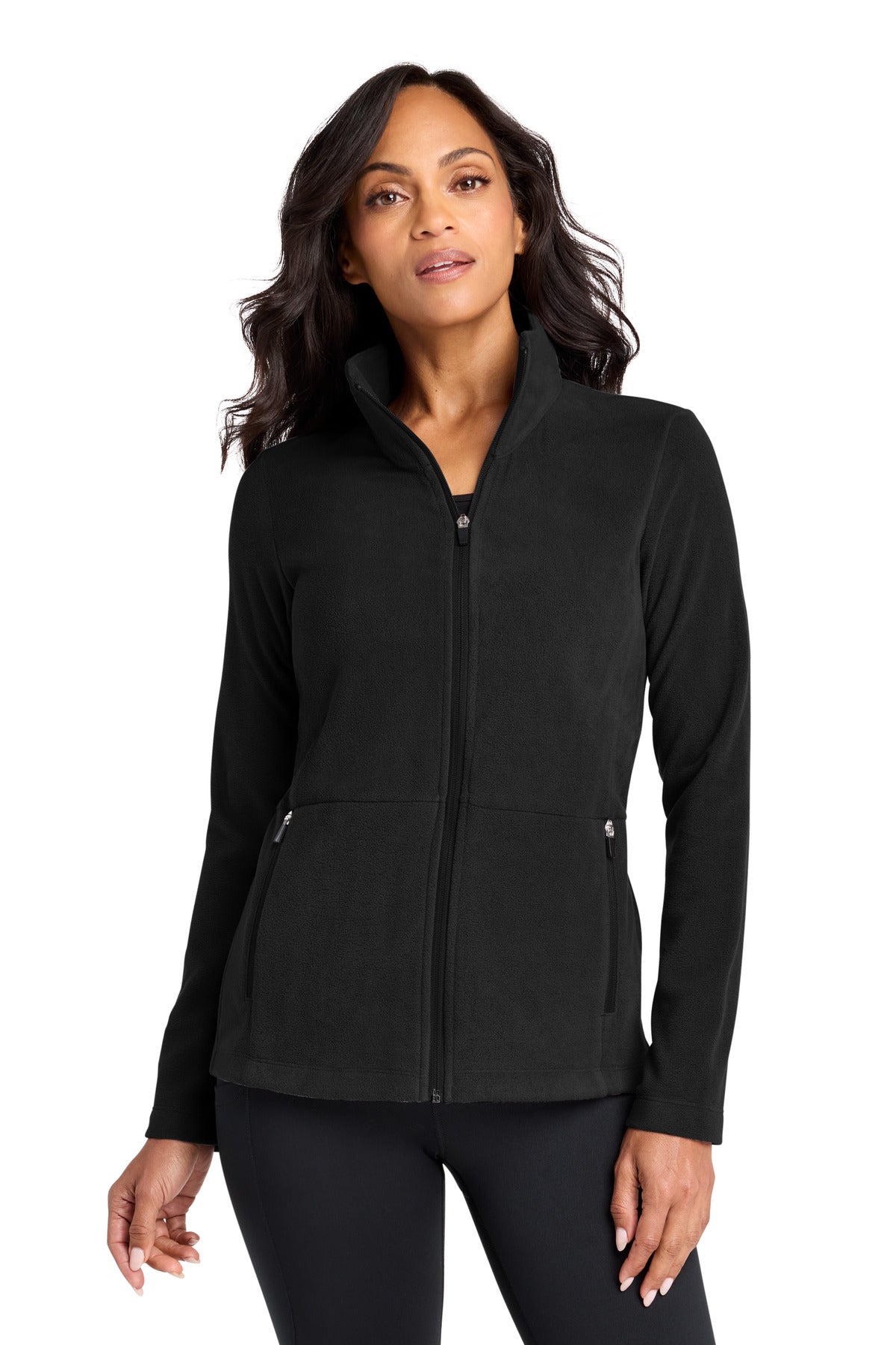 Custom Black Women's Accord Microfleece Jacket L151, personalized by SanCanDo Swag in Argyle, TX