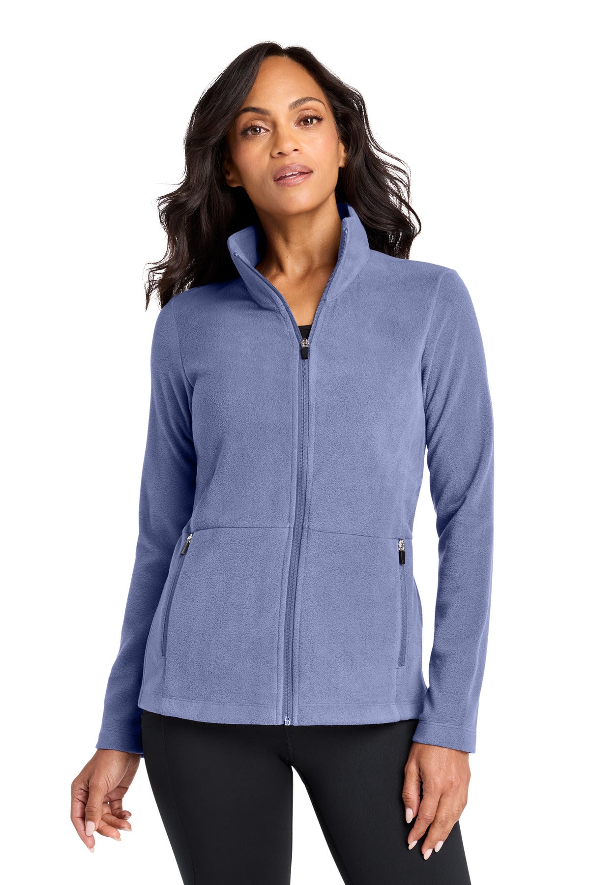 Custom Ceil Blue Women's Accord Microfleece Jacket L151, personalized by SanCanDo Swag in Argyle, TX