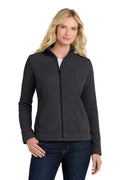 Custom Graphite/ Deep Black Women's Ultra Warm Brushed Fleece Jacket L211, personalized by SanCanDo Swag in Argyle, TX