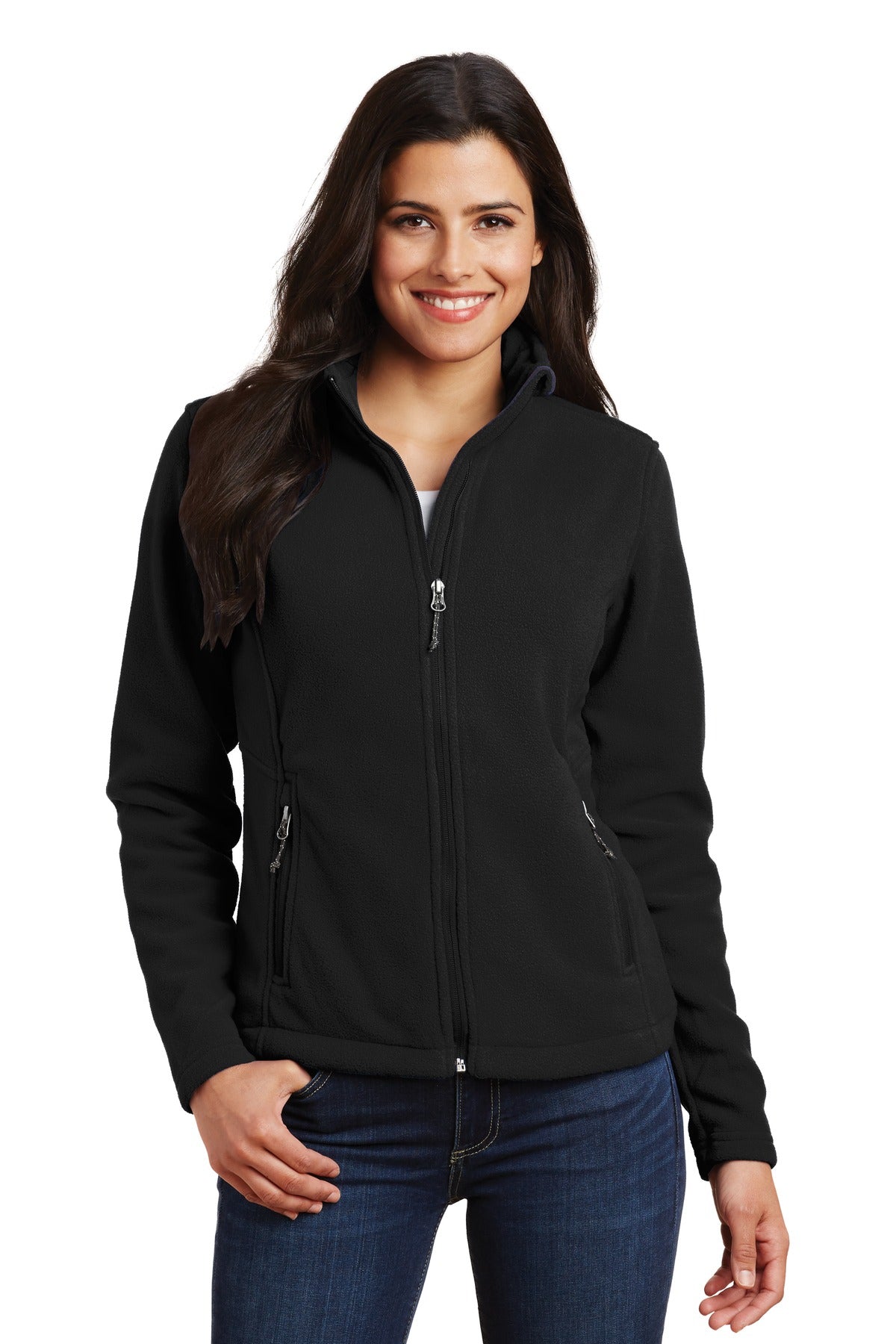 Custom Black Women's Value Fleece Jacket L217, personalized by SanCanDo Swag in Argyle, TX