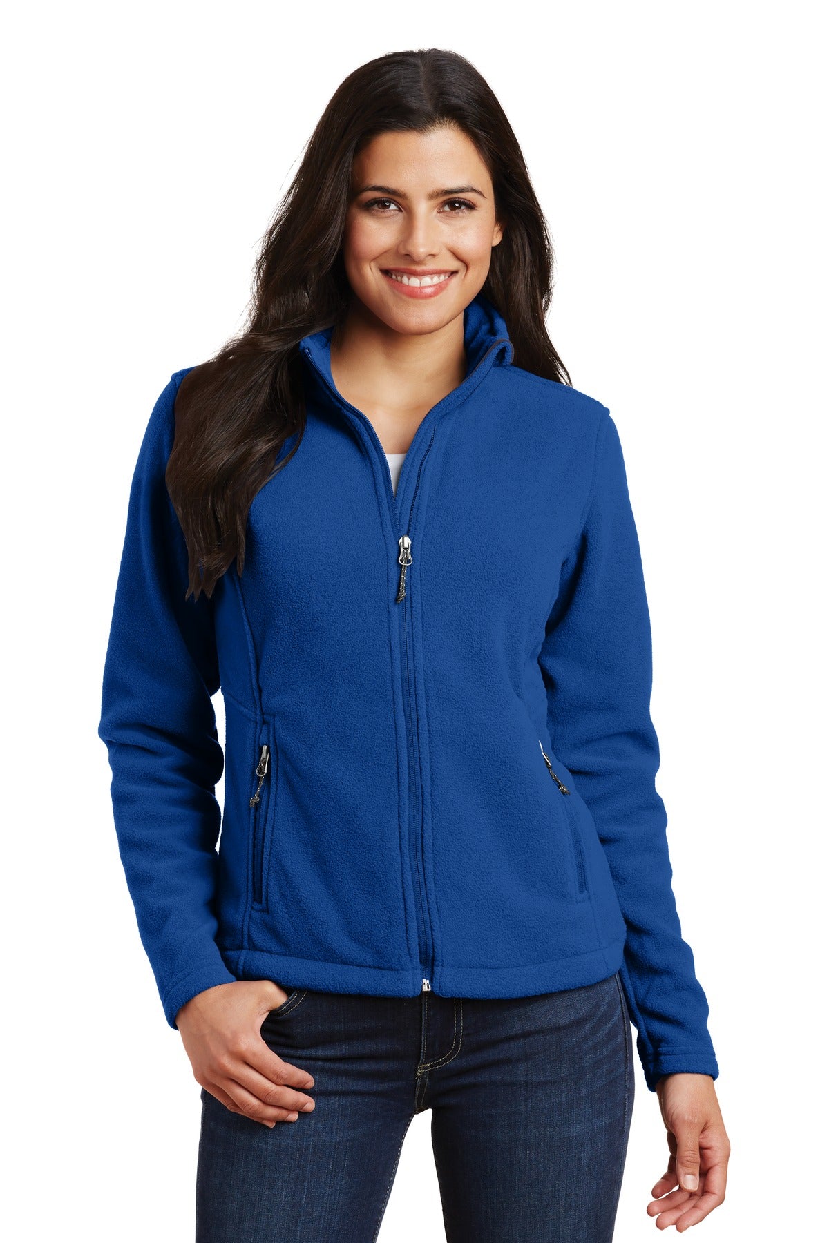 Custom True Royal Women's Value Fleece Jacket L217, personalized by SanCanDo Swag in Argyle, TX