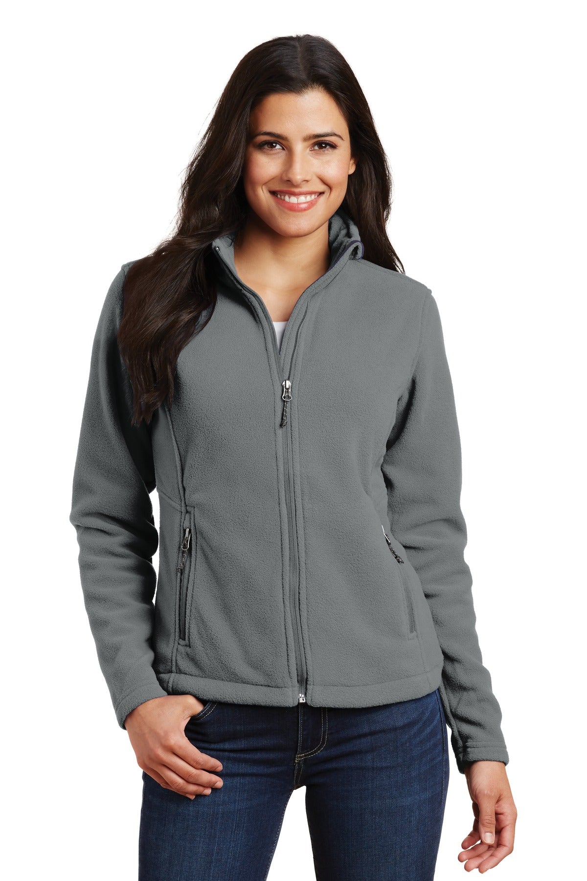 Custom Deep Smoke Women's Value Fleece Jacket L217, personalized by SanCanDo Swag in Argyle, TX