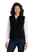 Custom Black Women's Value Fleece Vest L219, personalized by SanCanDo Swag in Argyle, TX