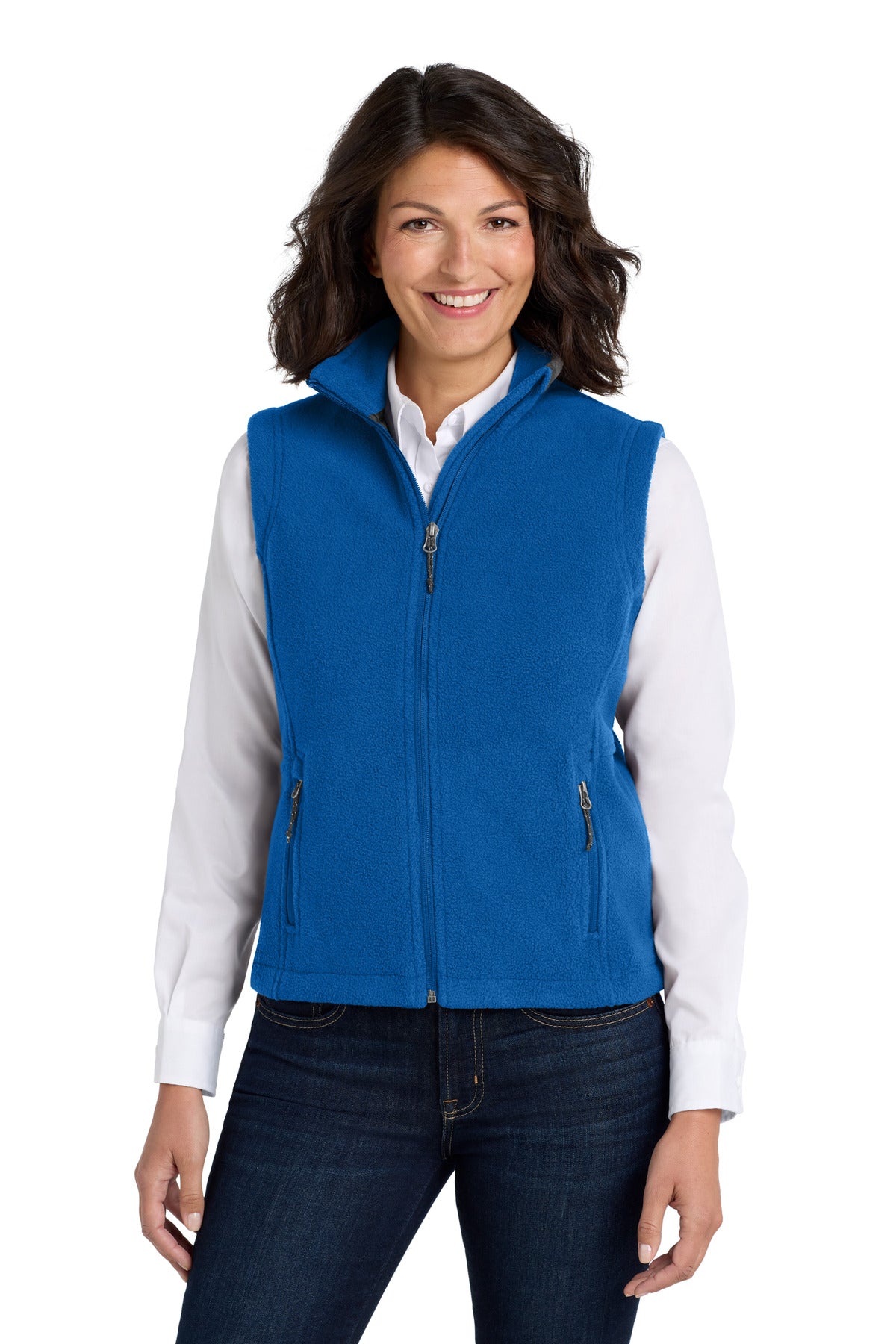Custom True Royal Women's Value Fleece Vest L219, personalized by SanCanDo Swag in Argyle, TX