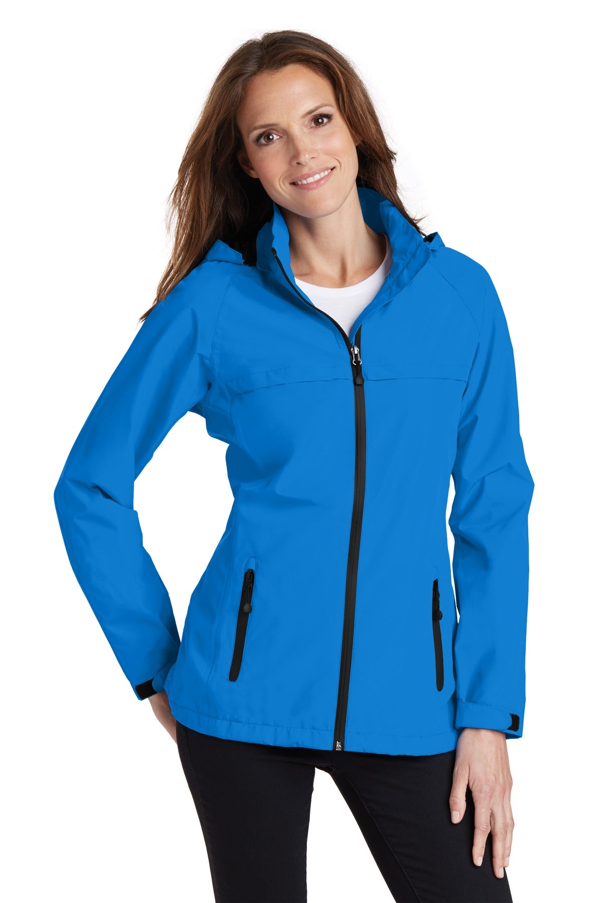 Custom Direct Blue Women's Torrent Waterproof Jacket L333, personalized by SanCanDo Swag in Argyle, TX