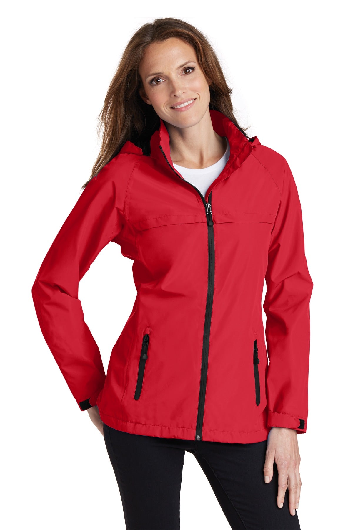 Custom Engine Red Women's Torrent Waterproof Jacket L333, personalized by SanCanDo Swag in Argyle, TX