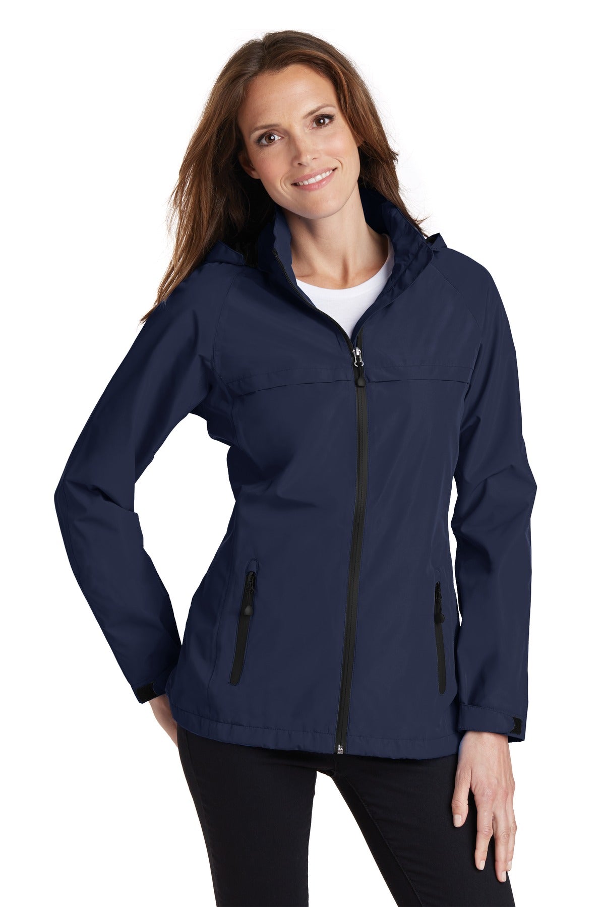 Custom True Navy Women's Torrent Waterproof Jacket L333, personalized by SanCanDo Swag in Argyle, TX