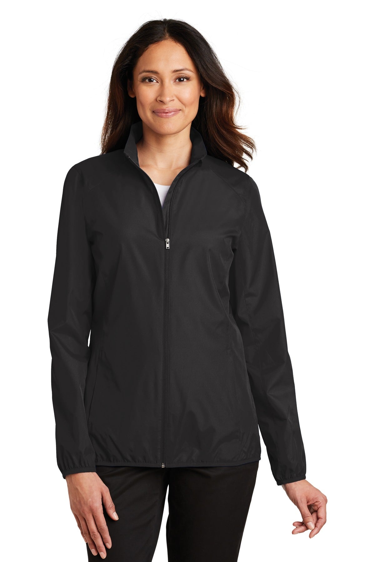 Custom Black Women's Zephyr Full-Zip Jacket L344, personalized by SanCanDo Swag in Argyle, TX