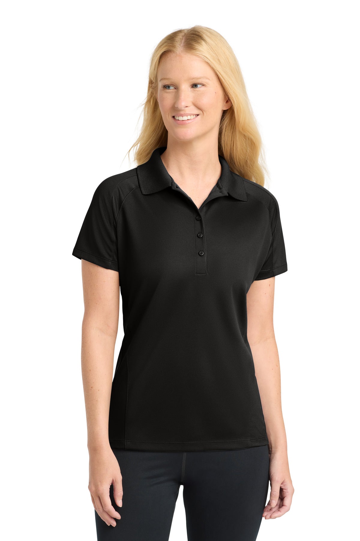 Custom Black Women's Dri-Mesh Pro Polo L474, personalized by SanCanDo Swag in Argyle, TX