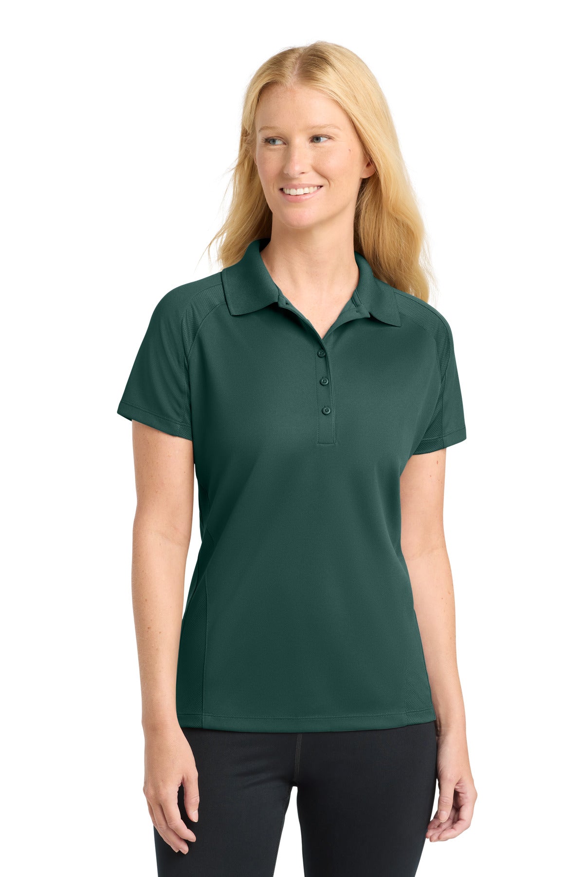 Custom Dark Green Women's Dri-Mesh Pro Polo L474, personalized by SanCanDo Swag in Argyle, TX