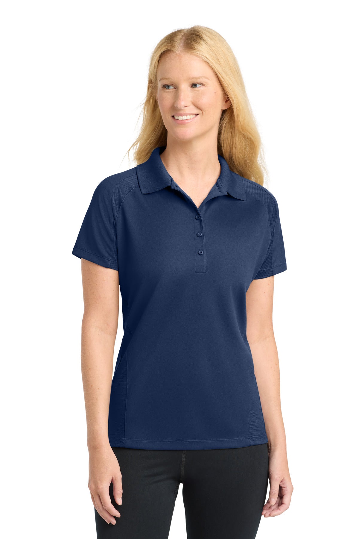Custom Navy Women's Dri-Mesh Pro Polo L474, personalized by SanCanDo Swag in Argyle, TX