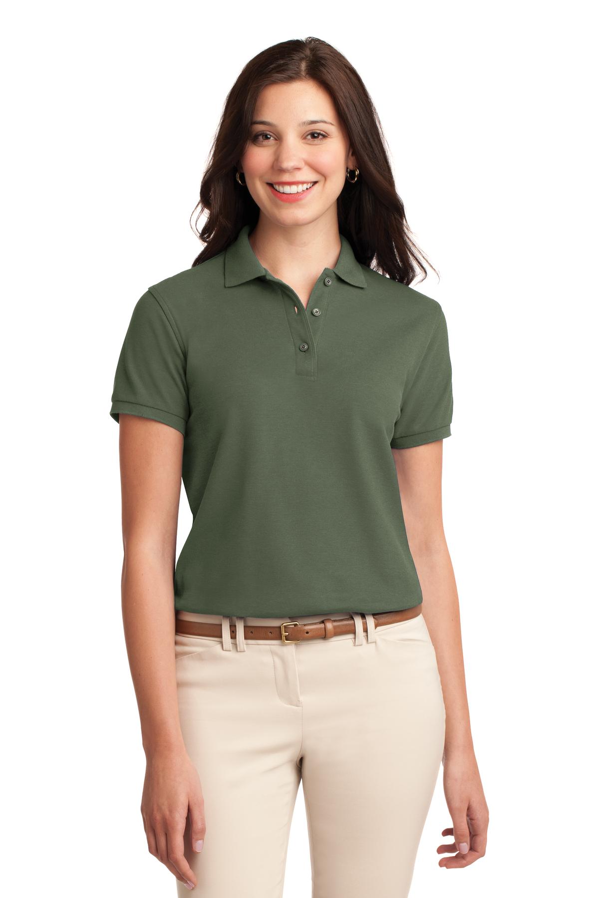 Custom Clover Green Women's Silk Touch Polo L500, personalized by SanCanDo Swag in Argyle, TX