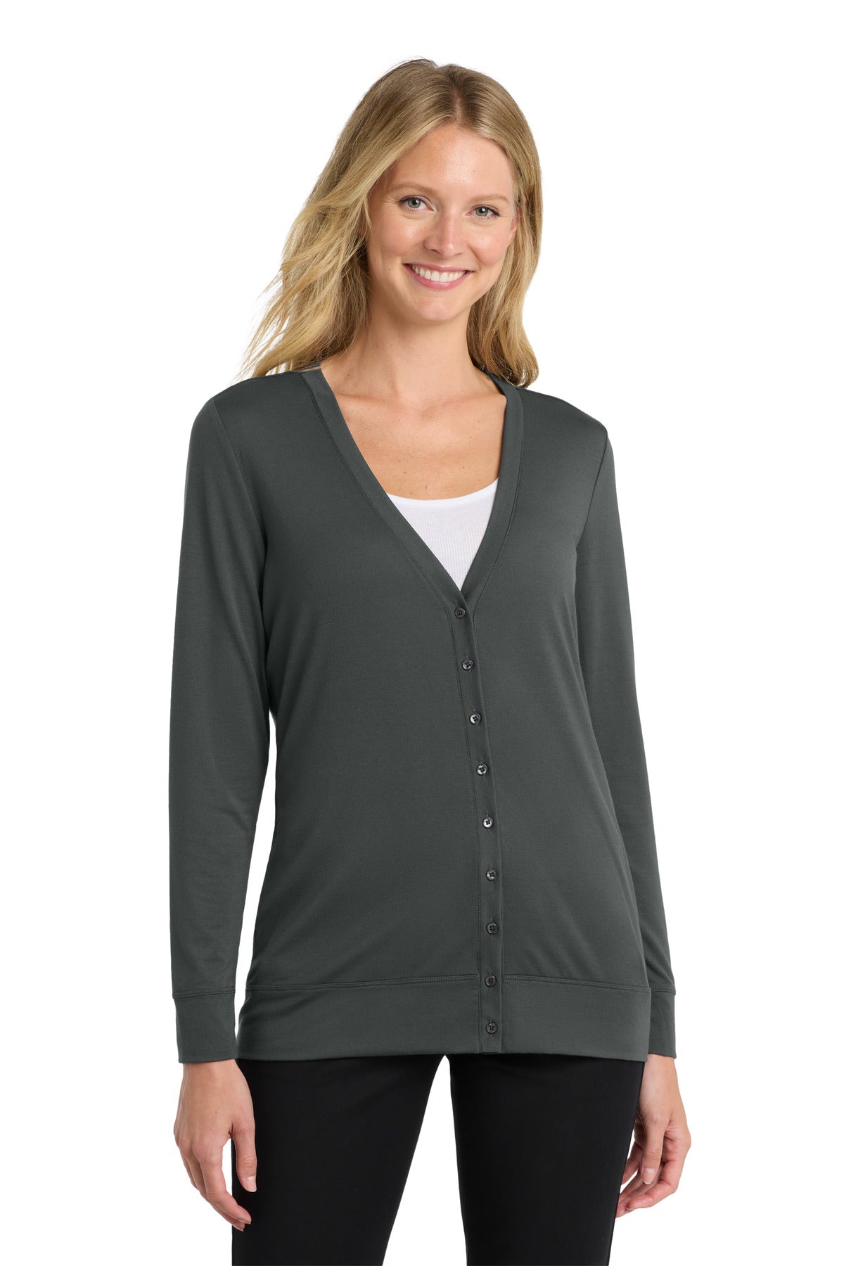 Custom Grey Smoke Women's Concept Cardigan L545, personalized by SanCanDo Swag in Argyle, TX