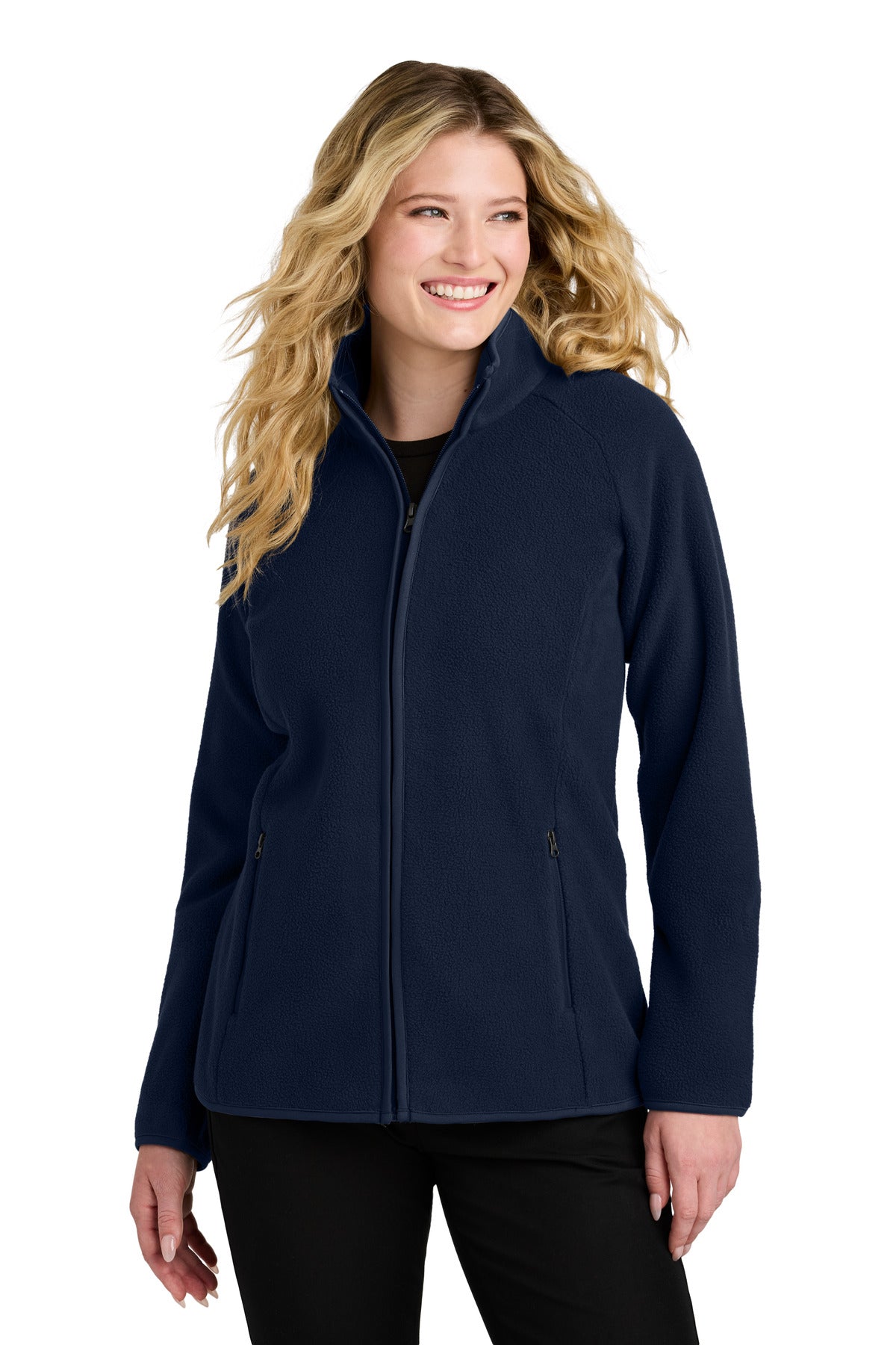 Custom True Navy Women's C-FREE Raglan Fleece L700, personalized by SanCanDo Swag in Argyle, TX