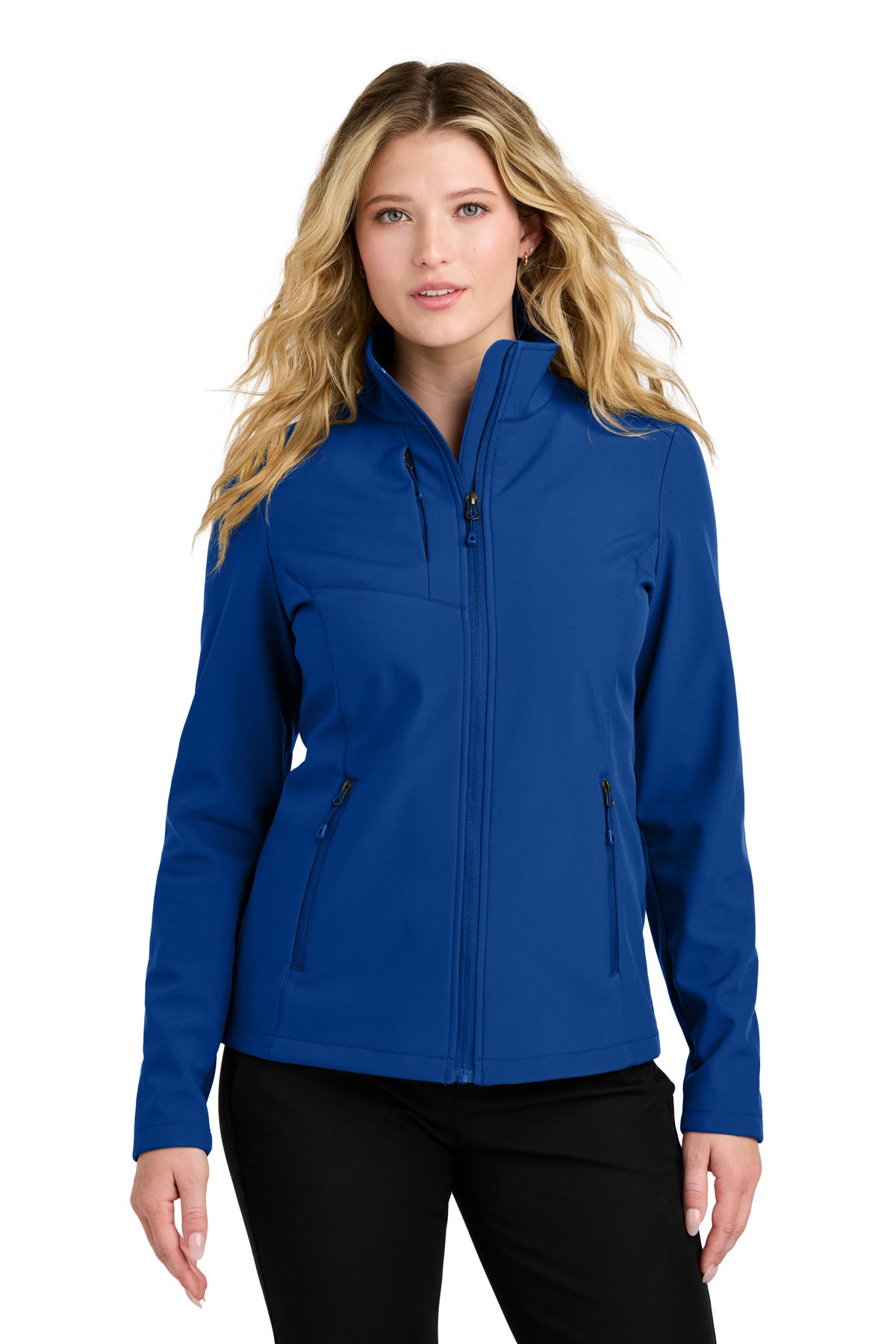 Custom True Royal Women's C-FREE Core Soft Shell L720, personalized by SanCanDo Swag in Argyle, TX