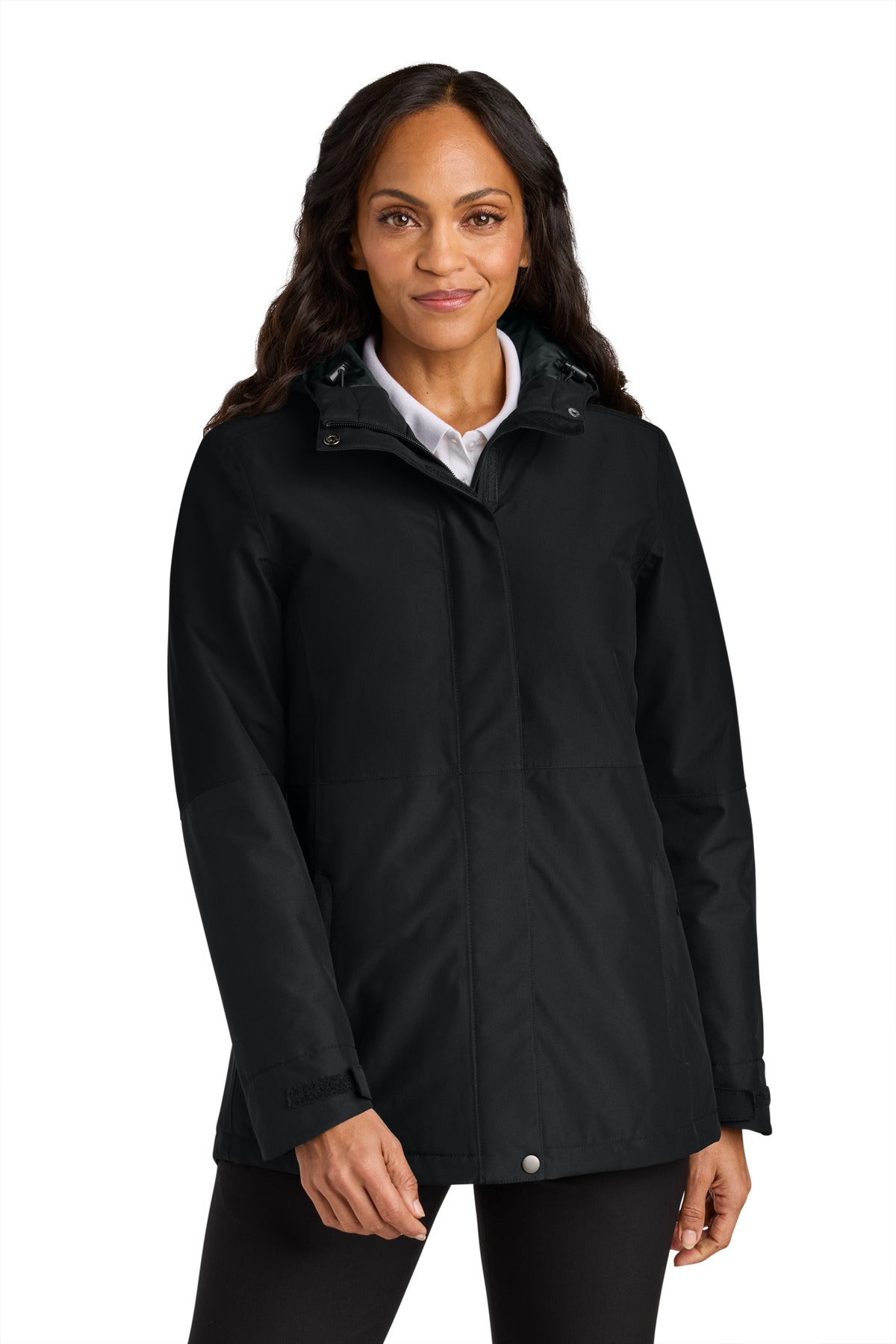 Custom Deep Black Women's Insulated Heavy Ripstop Jacket L721, personalized by SanCanDo Swag in Argyle, TX