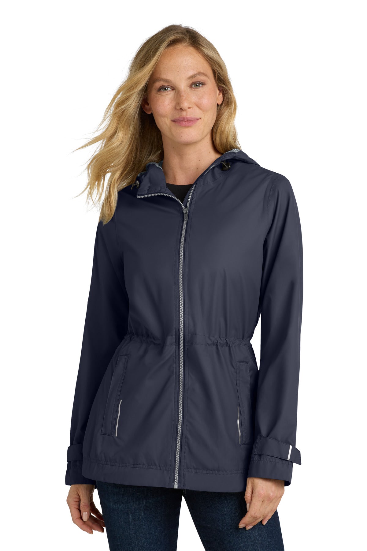 Custom Navy Women's Northwest Slicker L7710, personalized by SanCanDo Swag in Argyle, TX