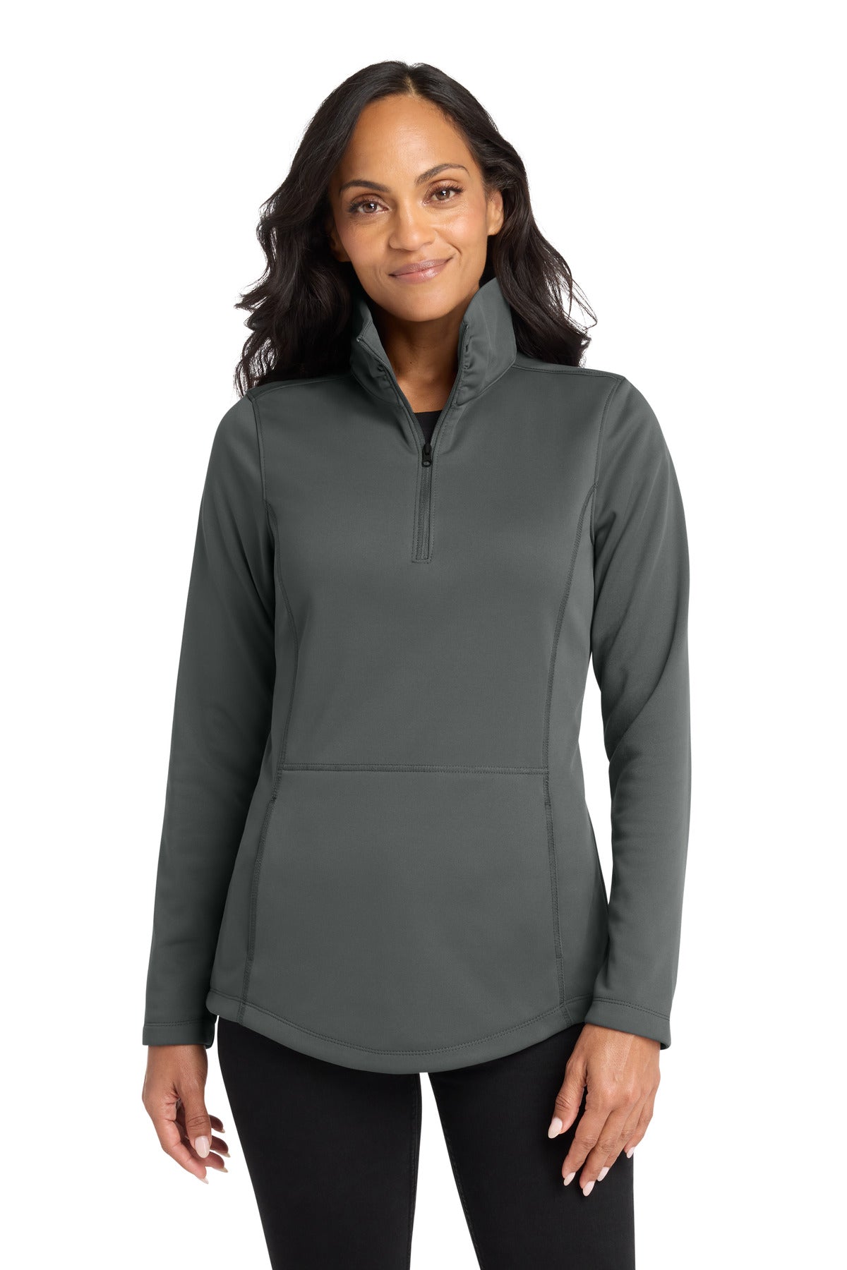 Custom Graphite Women's Smooth Fleece 1/4-Zip L804, personalized by SanCanDo Swag in Argyle, TX
